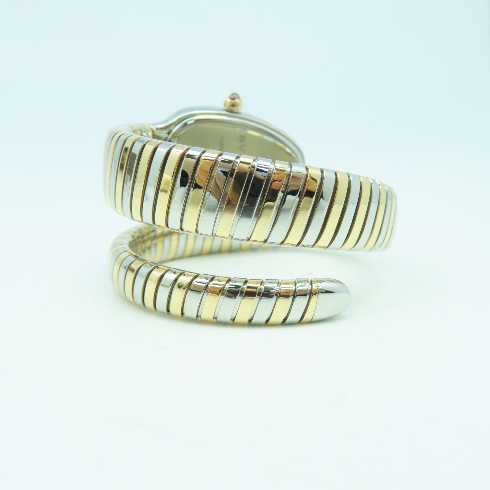 BVLGARI Serpenti Tubogas Watch18K玫瑰金手錶石英機芯黑色