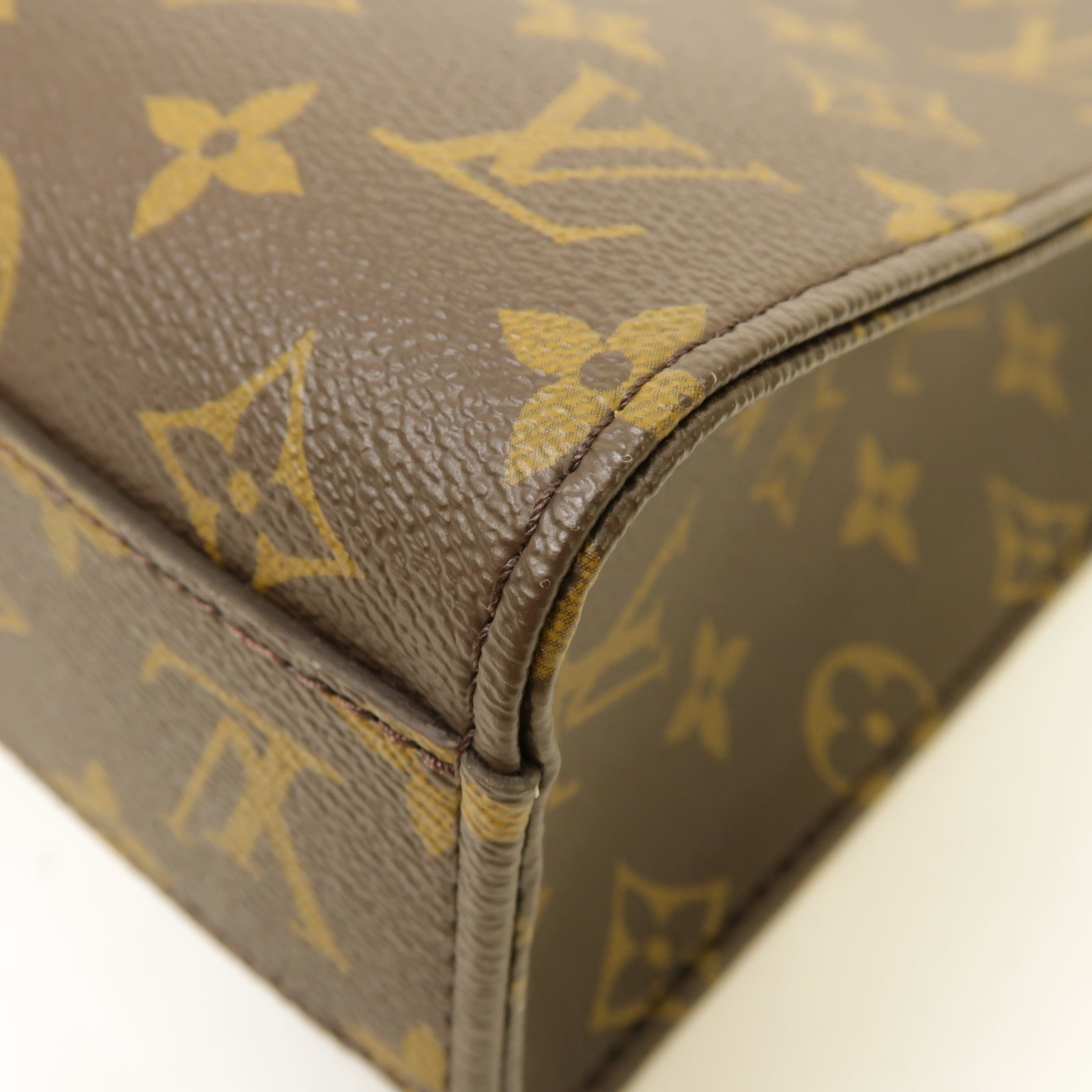 LOUIS VUITTON Monogram Sac Plat BB金扣手挽肩背兩用袋啡色