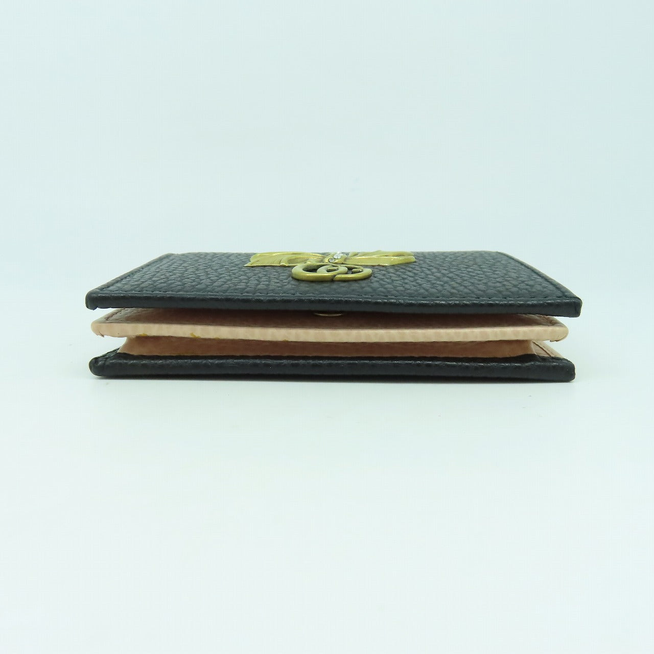 GUCCI 牛皮皮革Wallet金扣錢包黑色