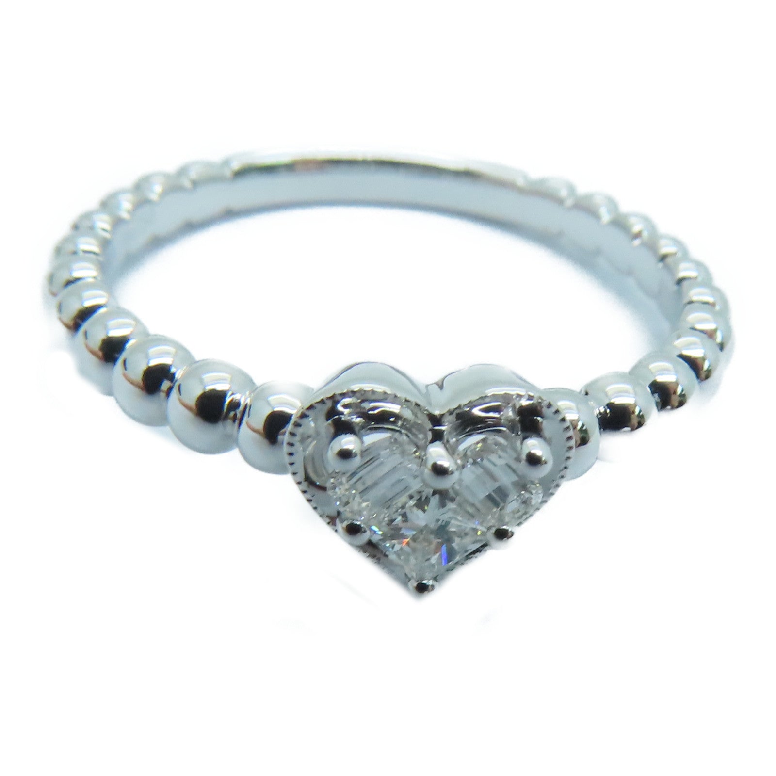 JEWELRY 18K白金Diamond Ring0.16ct鑽石戒指US#6