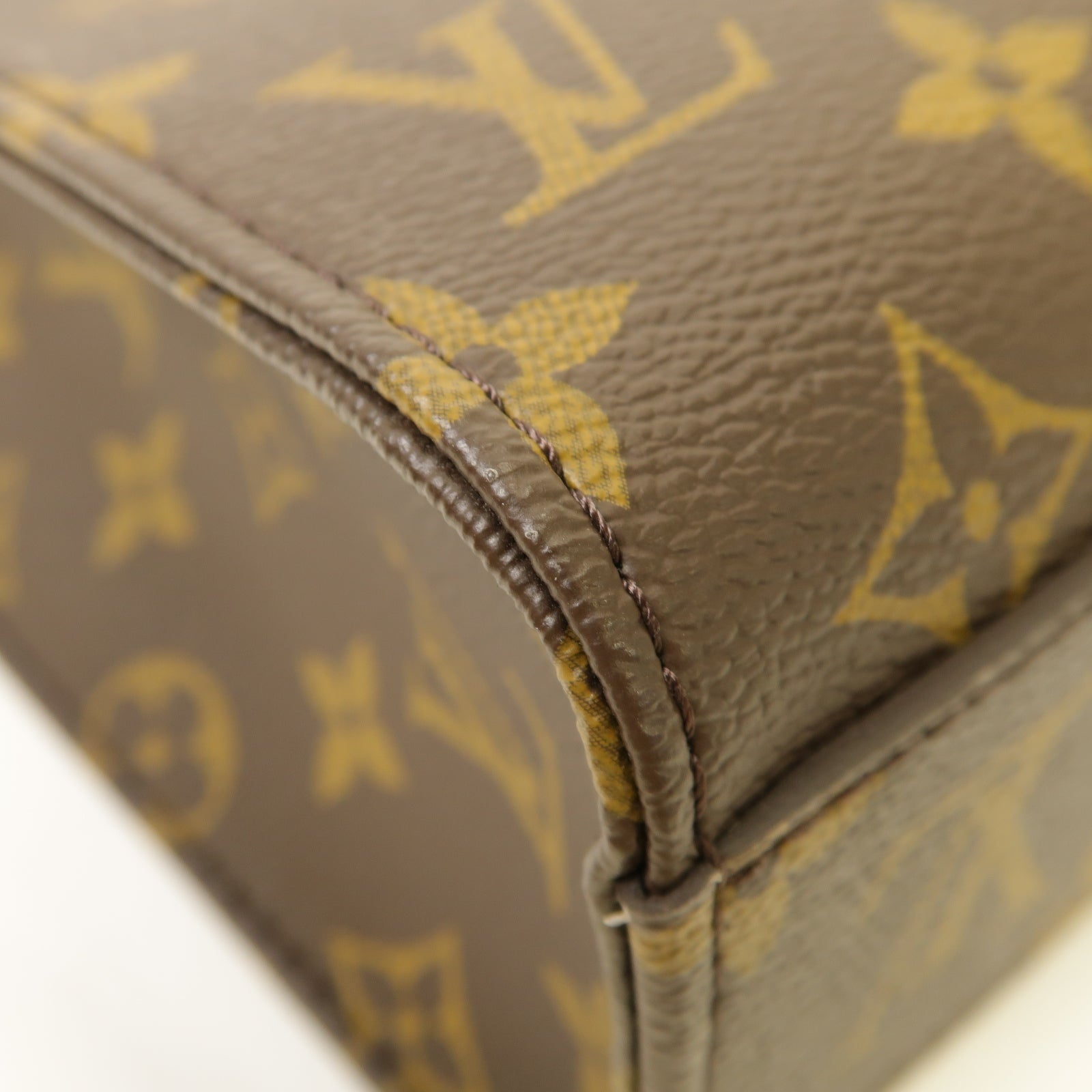 LOUIS VUITTON Monogram Sac Plat BB金扣手挽肩背兩用袋啡色