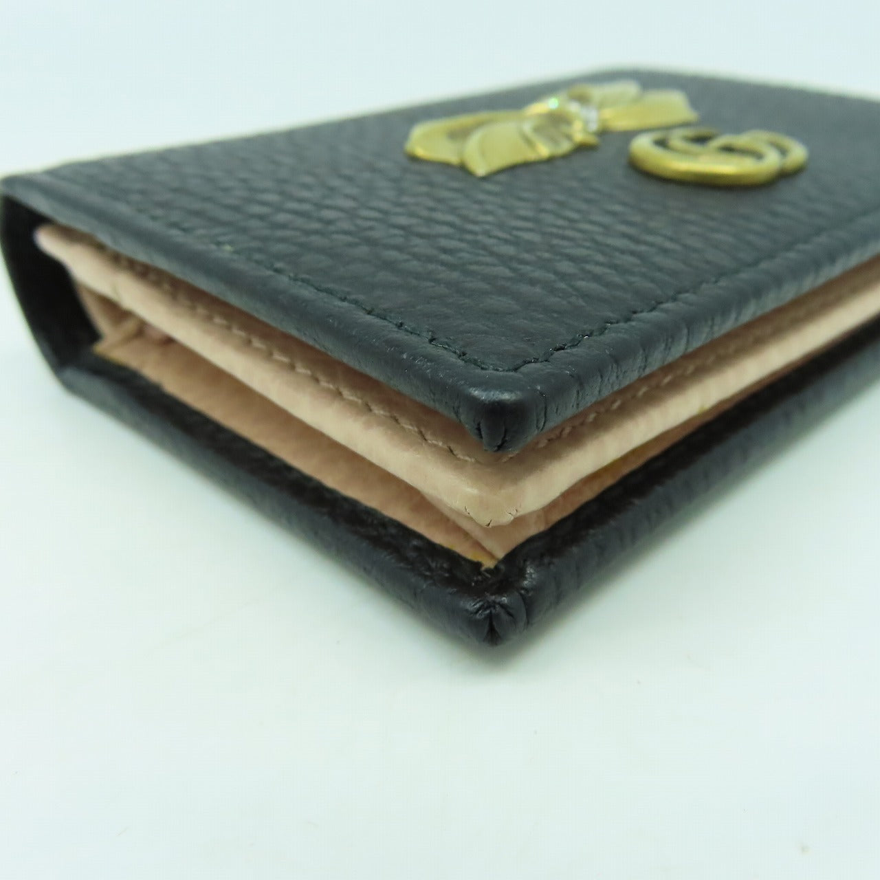 GUCCI 牛皮皮革Wallet金扣錢包黑色