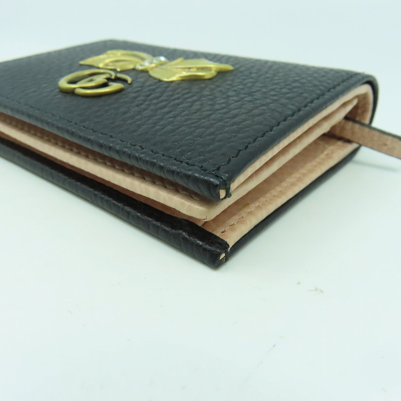 GUCCI 牛皮皮革Wallet金扣錢包黑色