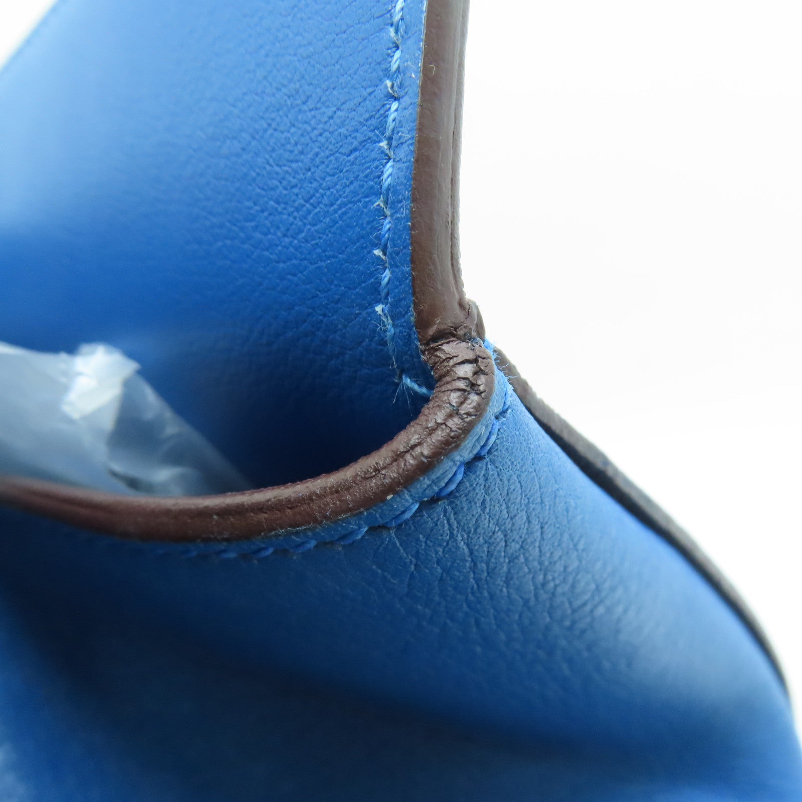 HERMES [Sharp Discount] Swift Leather Toolbox 26 Silver Buckle Handle Shoulder Backpack Duck Blue/Colvert