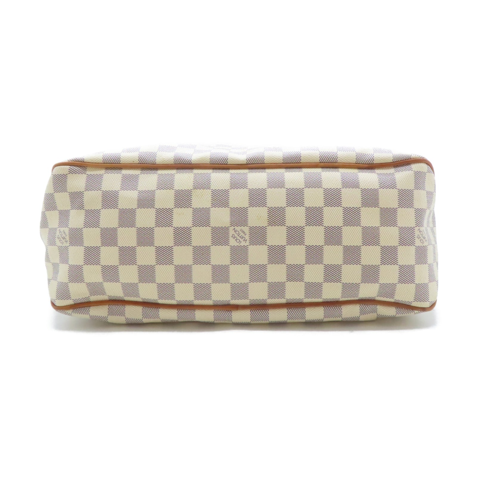 LOUIS VUITTON Damier Delightful MM金扣肩背袋白色