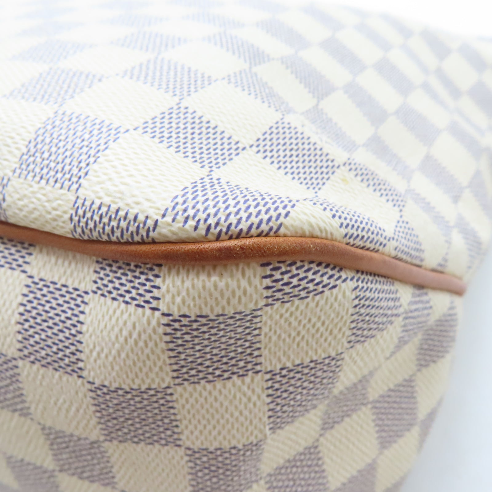 LOUIS VUITTON Damier Delightful MM金扣肩背袋白色