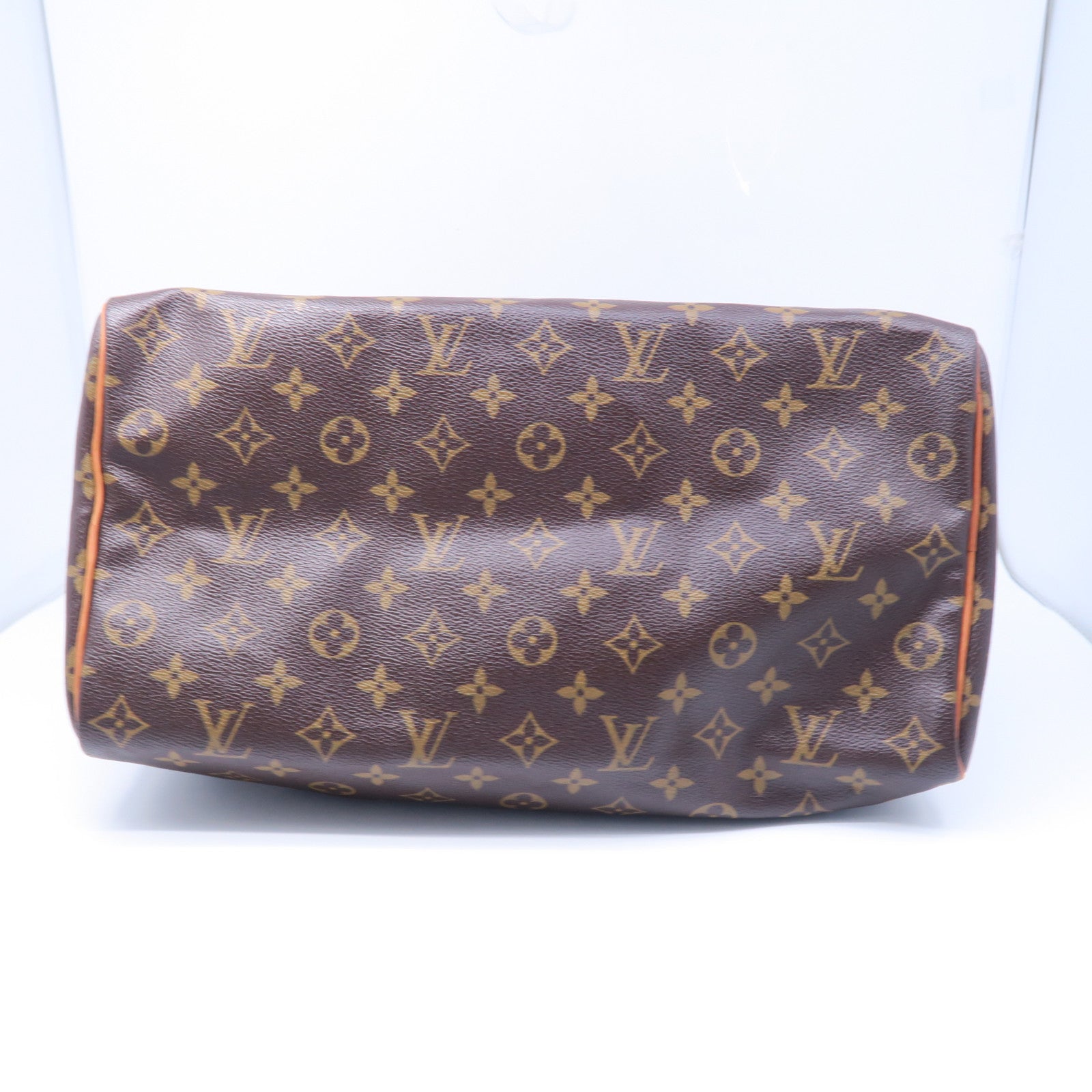 LOUIS VUITTON Monogram Speedy 35金扣手挽袋棕色