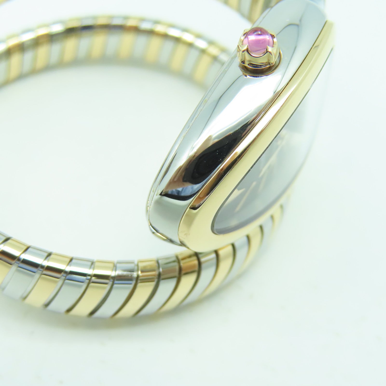BVLGARI Serpenti Tubogas Watch18K玫瑰金手錶石英機芯黑色