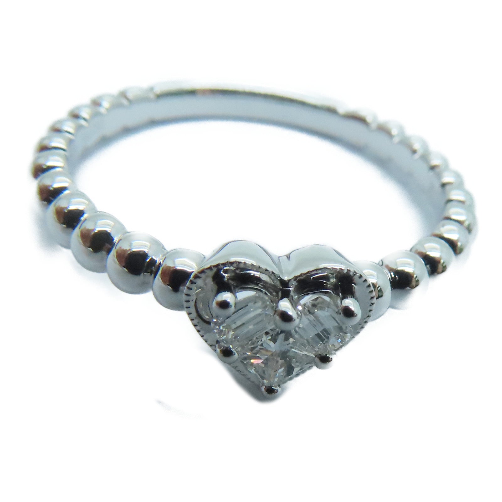 JEWELRY 18K白金Diamond Ring0.16ct鑽石戒指US#6