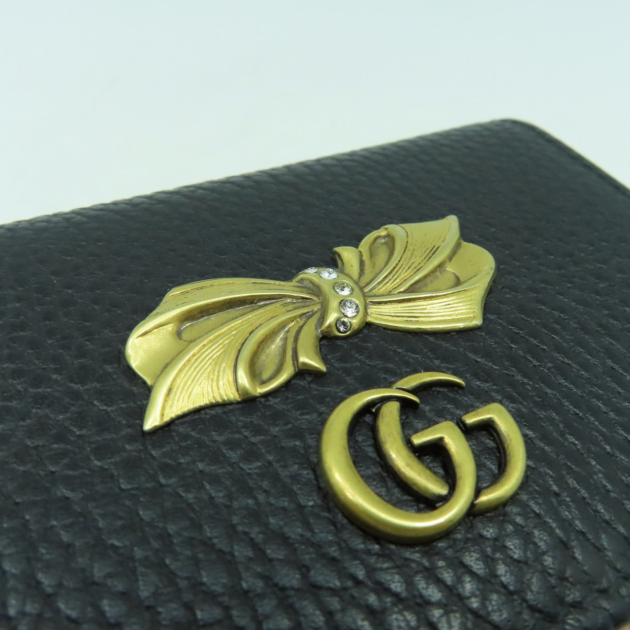 GUCCI 牛皮皮革Wallet金扣錢包黑色