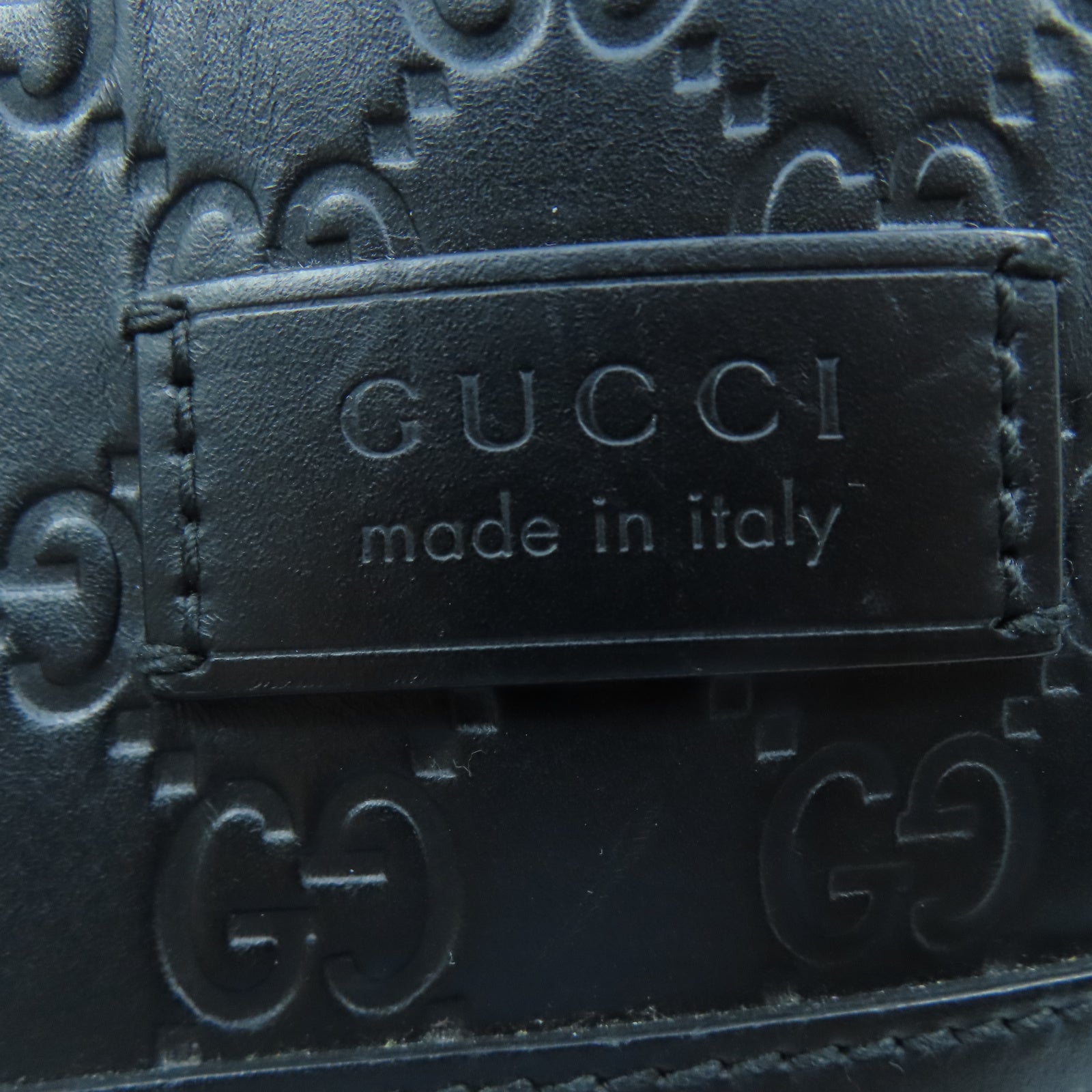 GUCCI 牛皮皮革Shoulder Bag銀扣肩背袋黑色
