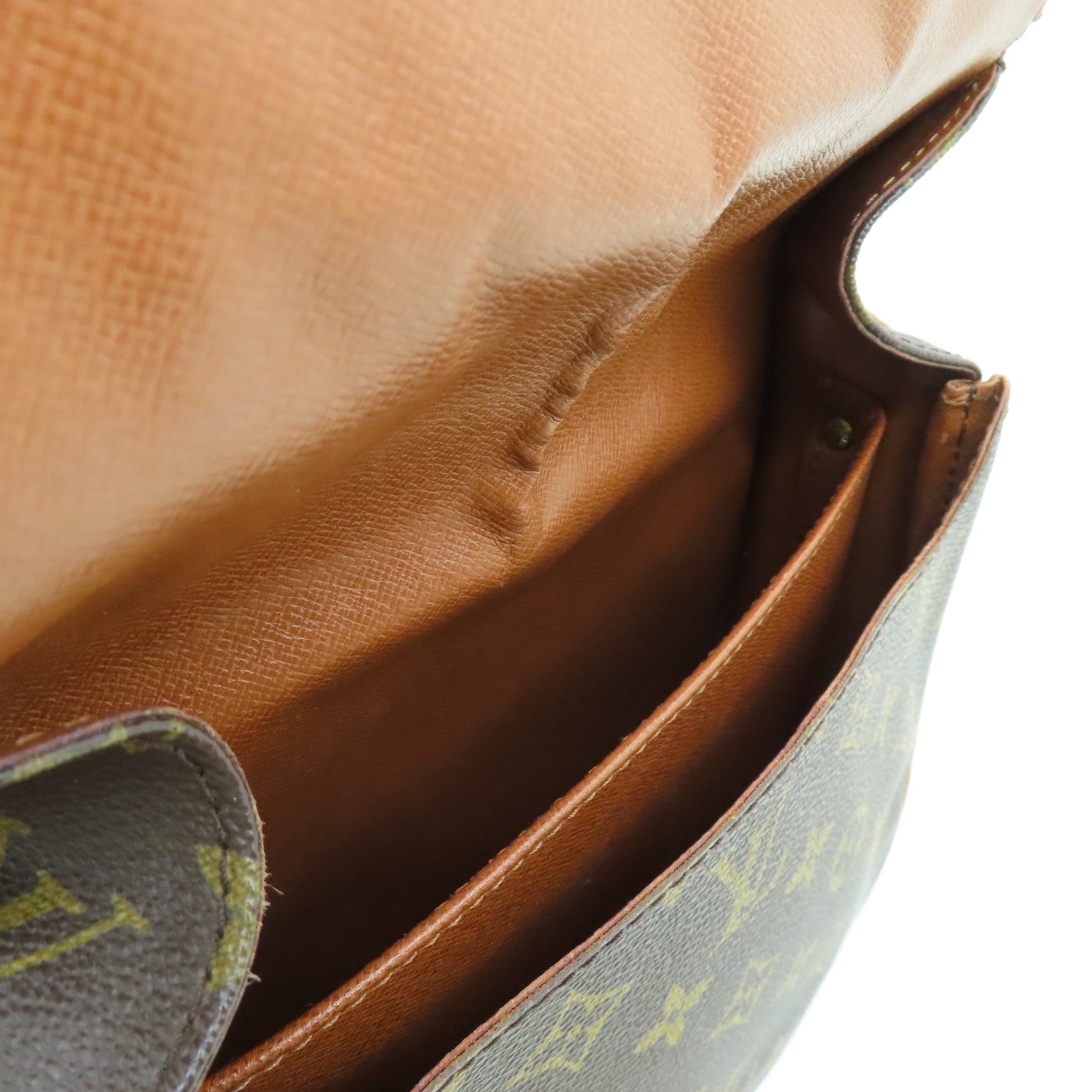 LOUIS VUITTON Monogrram Cartouchiere金扣肩背袋啡色
