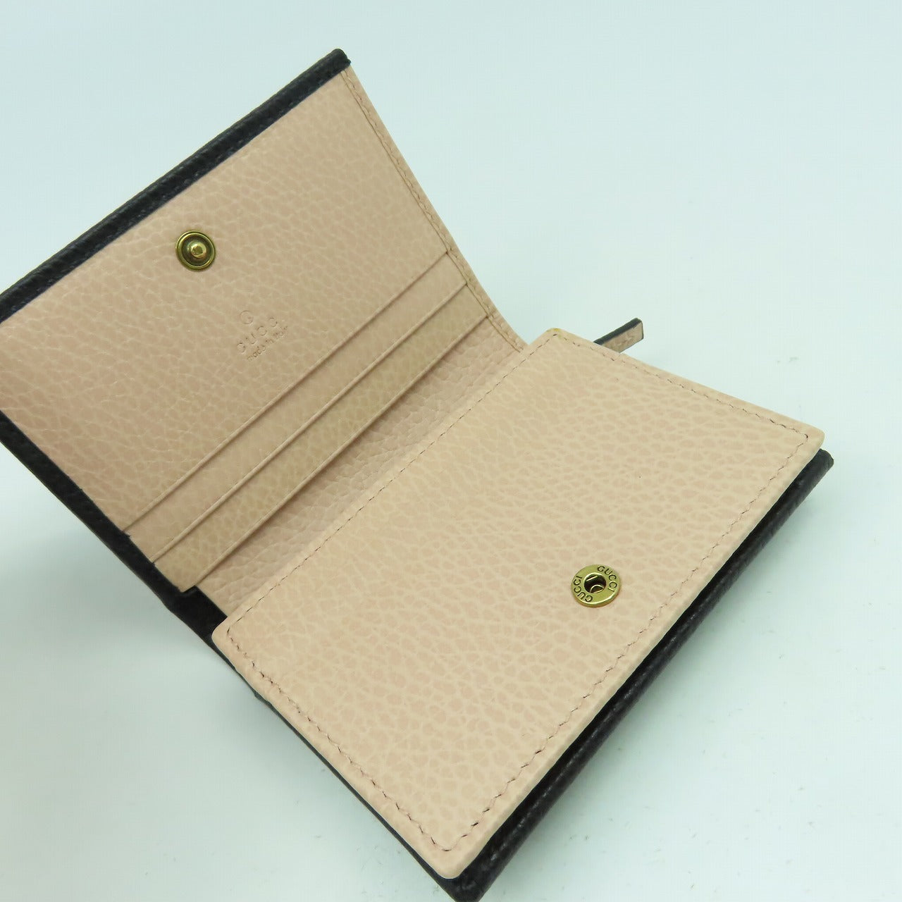 GUCCI 牛皮皮革Wallet金扣錢包黑色