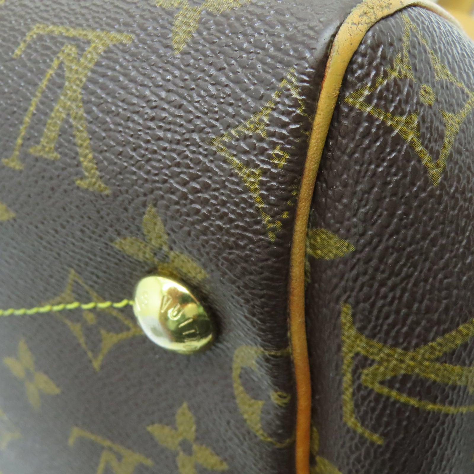 LOUIS VUITTON Monogram Tivoli GM金扣手挽袋棕色