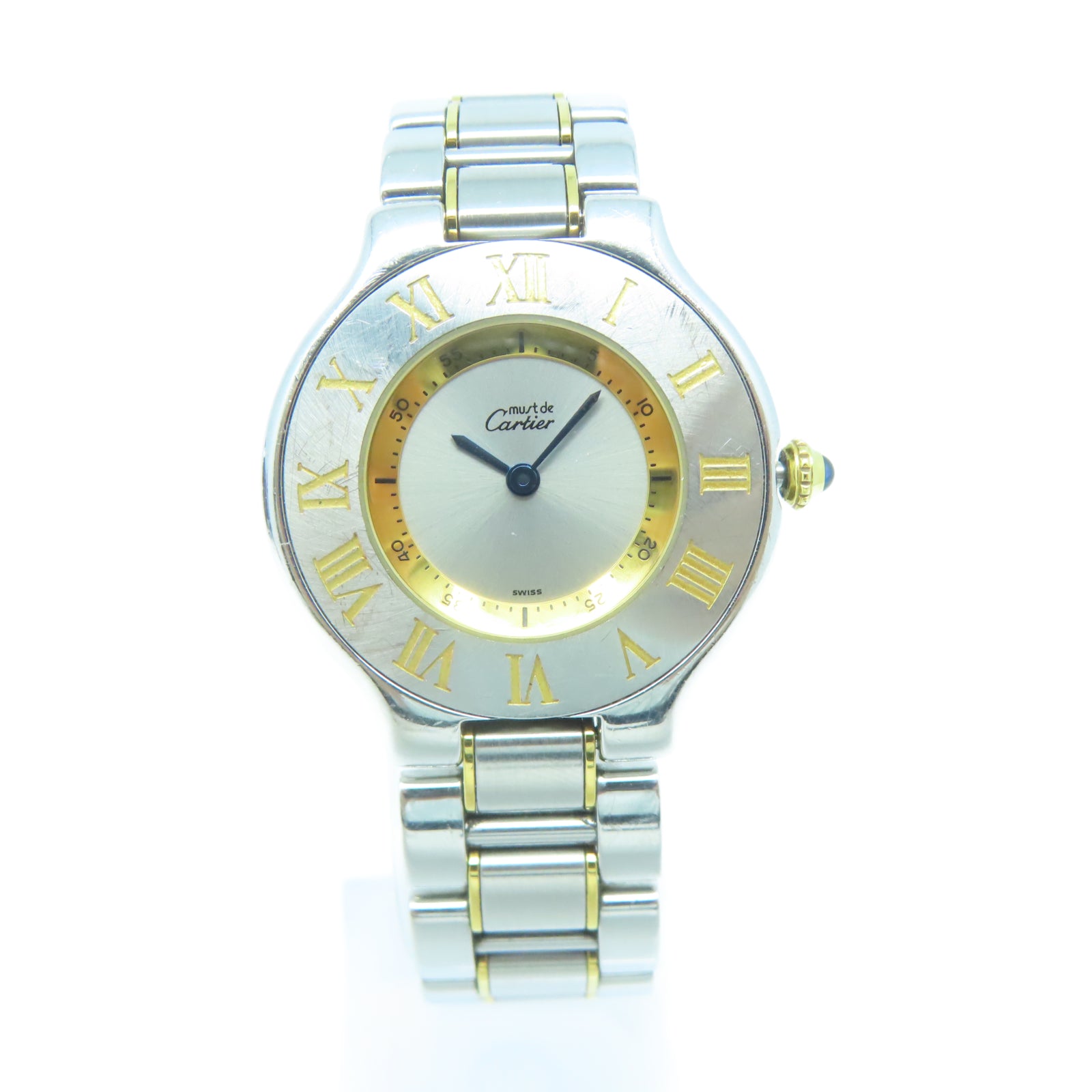 CARTIER 21 Must de Cartier不鏽鋼手錶自動機芯銀色