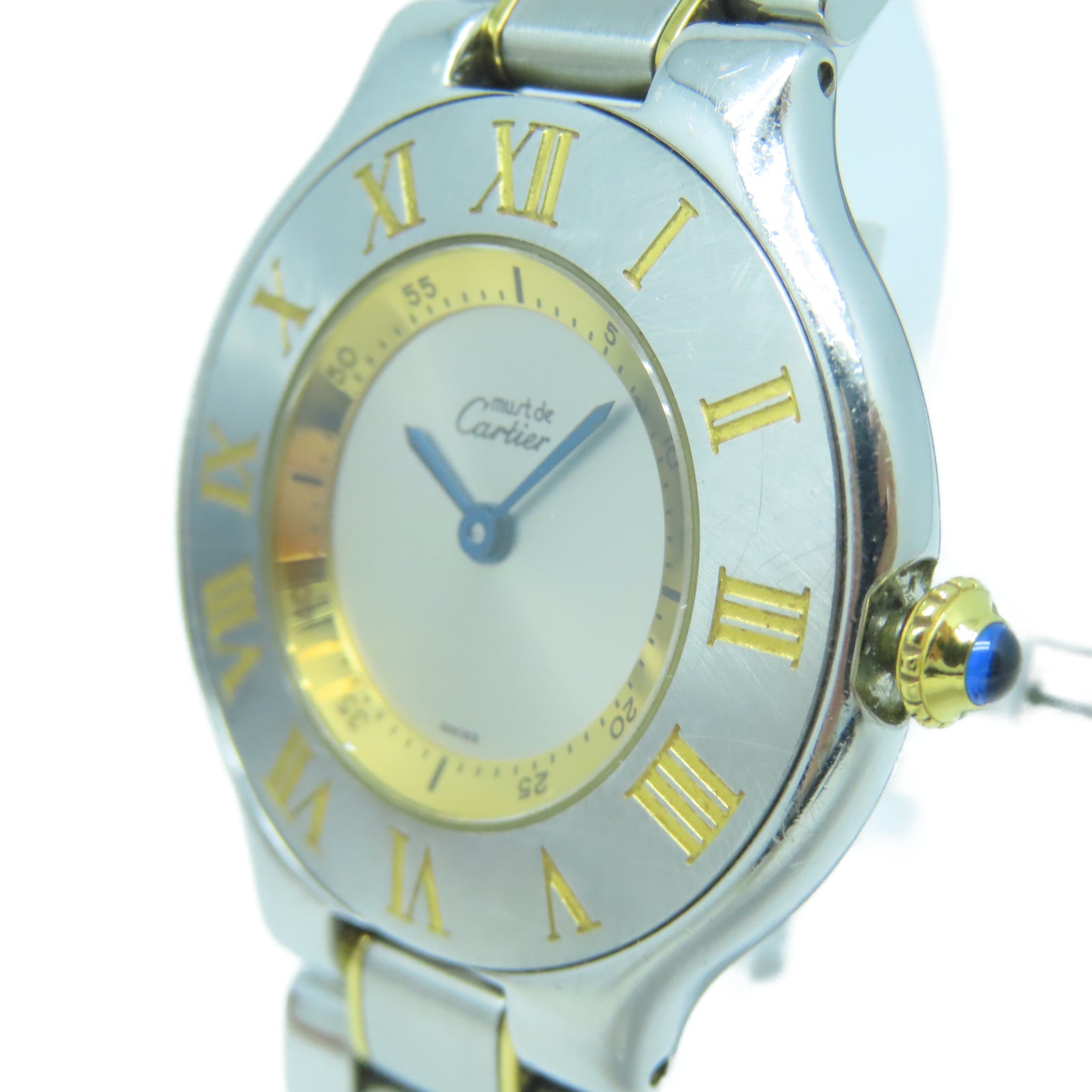 CARTIER 21 Must de Cartier不鏽鋼手錶自動機芯銀色