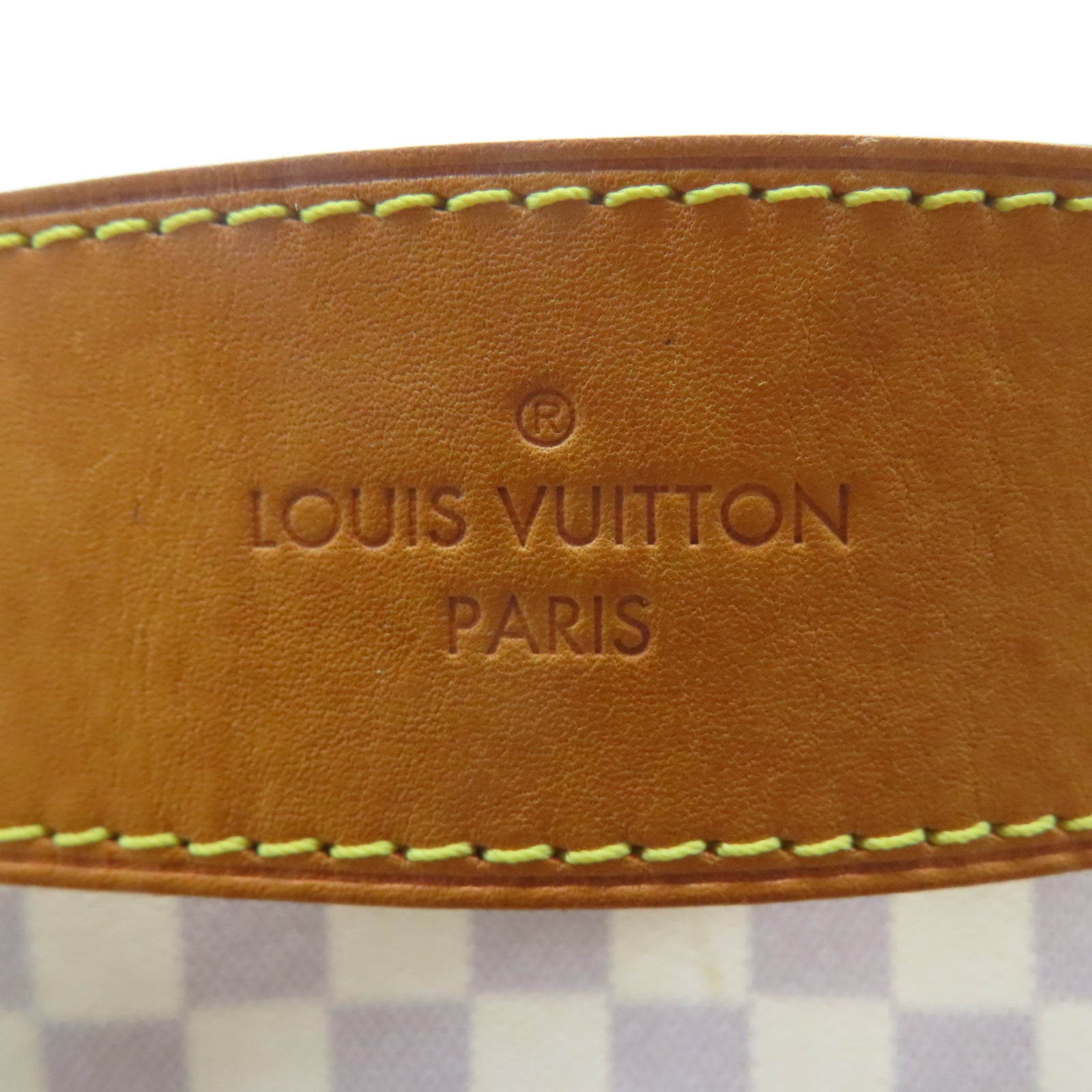 LOUIS VUITTON Damier Delightful MM金扣肩背袋白色
