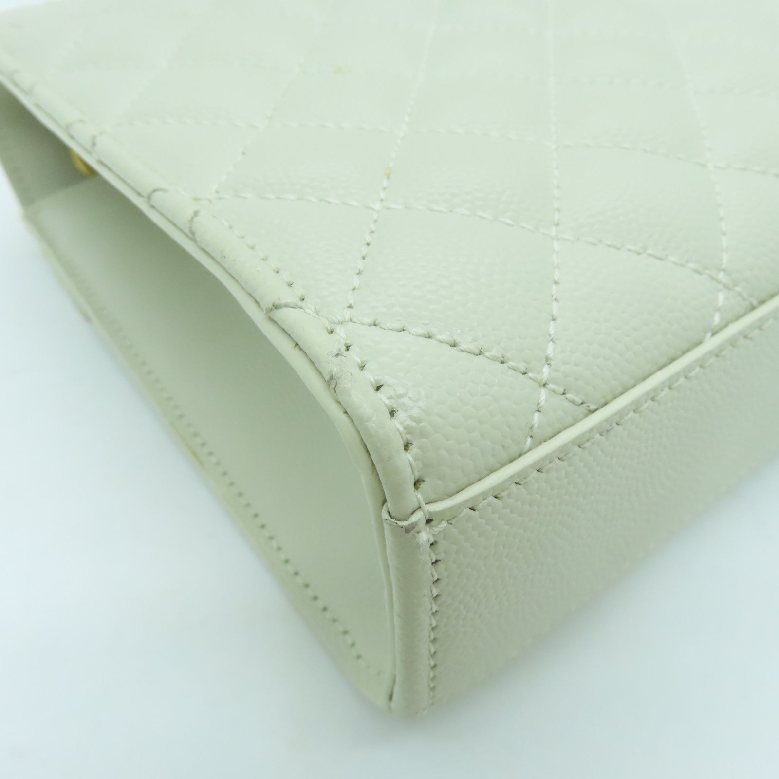 SAINT LAURENT cowhide leather Envelope Chain Bag gold buckle shoulder bag white