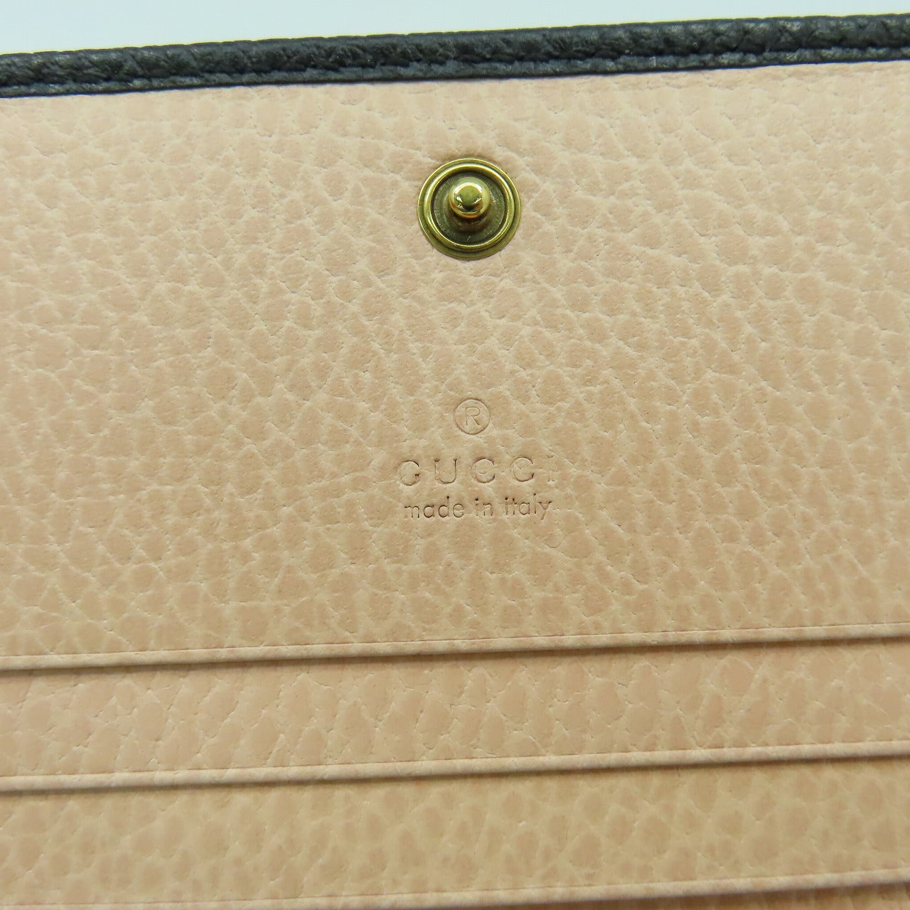 GUCCI 牛皮皮革Wallet金扣錢包黑色