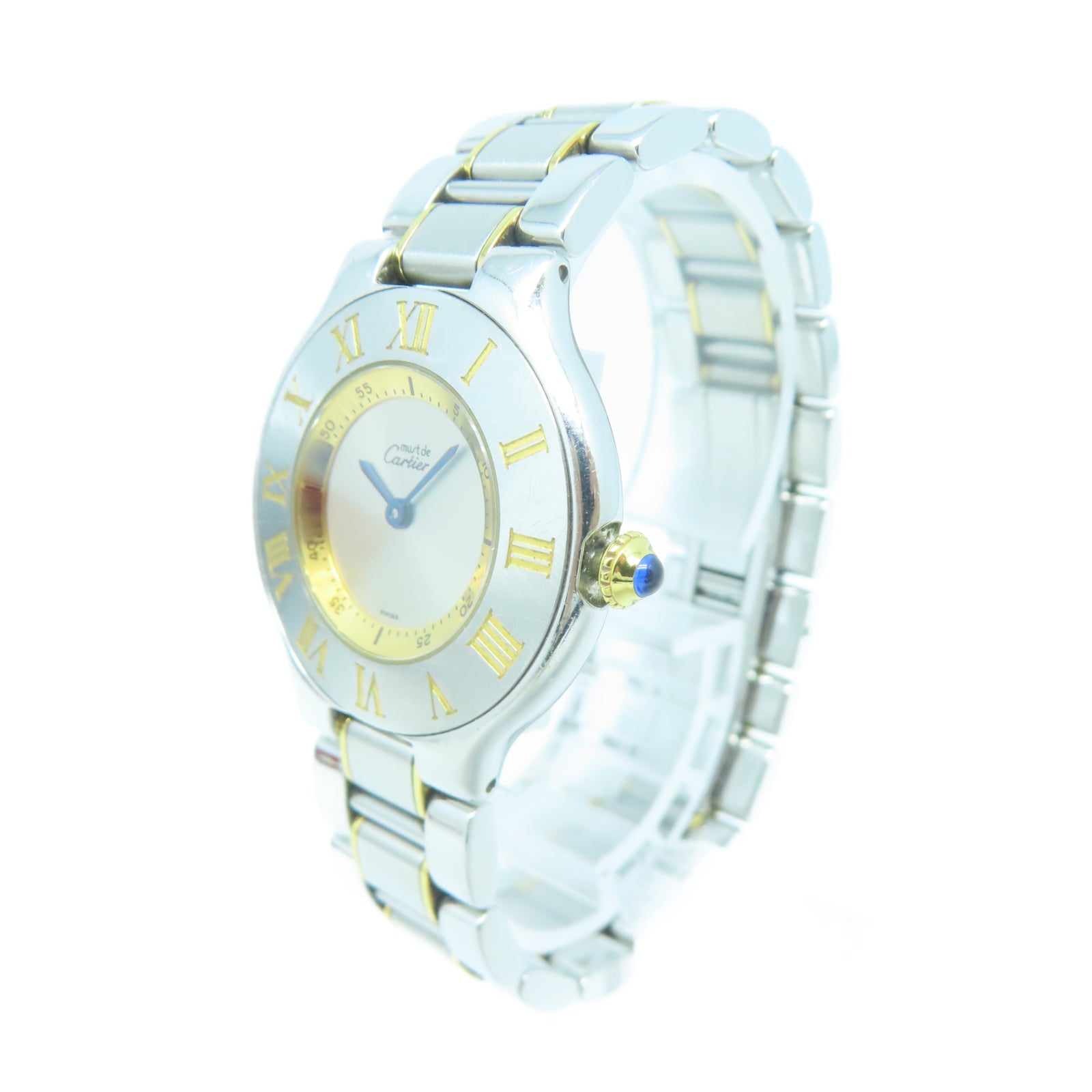 CARTIER 21 Must de Cartier不鏽鋼手錶自動機芯銀色