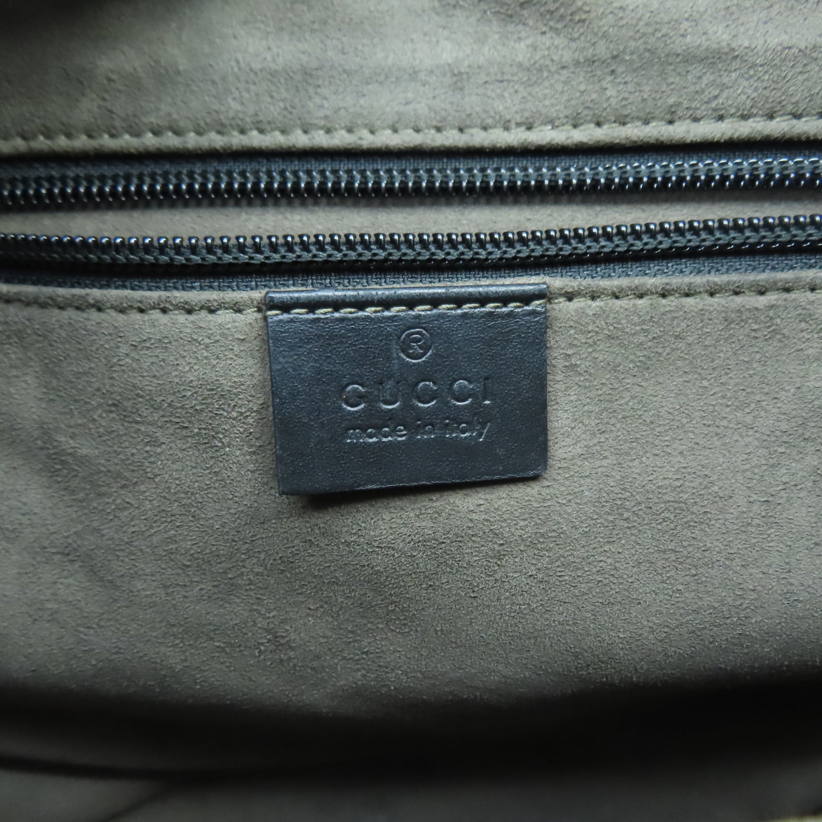 GUCCI 牛皮皮革Shoulder Bag銀扣肩背袋黑色