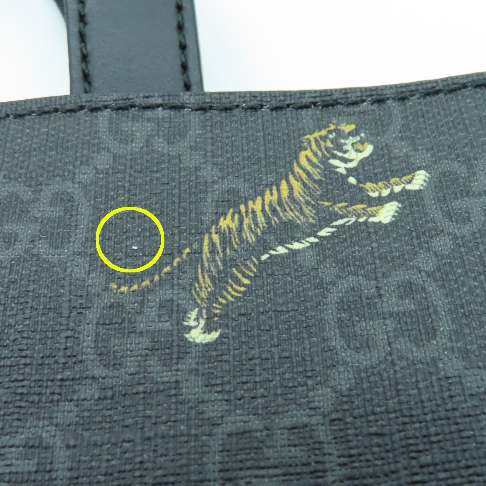 GUCCI 塗層帆布SS Supeme Tote Bag銀扣手挽袋黑色