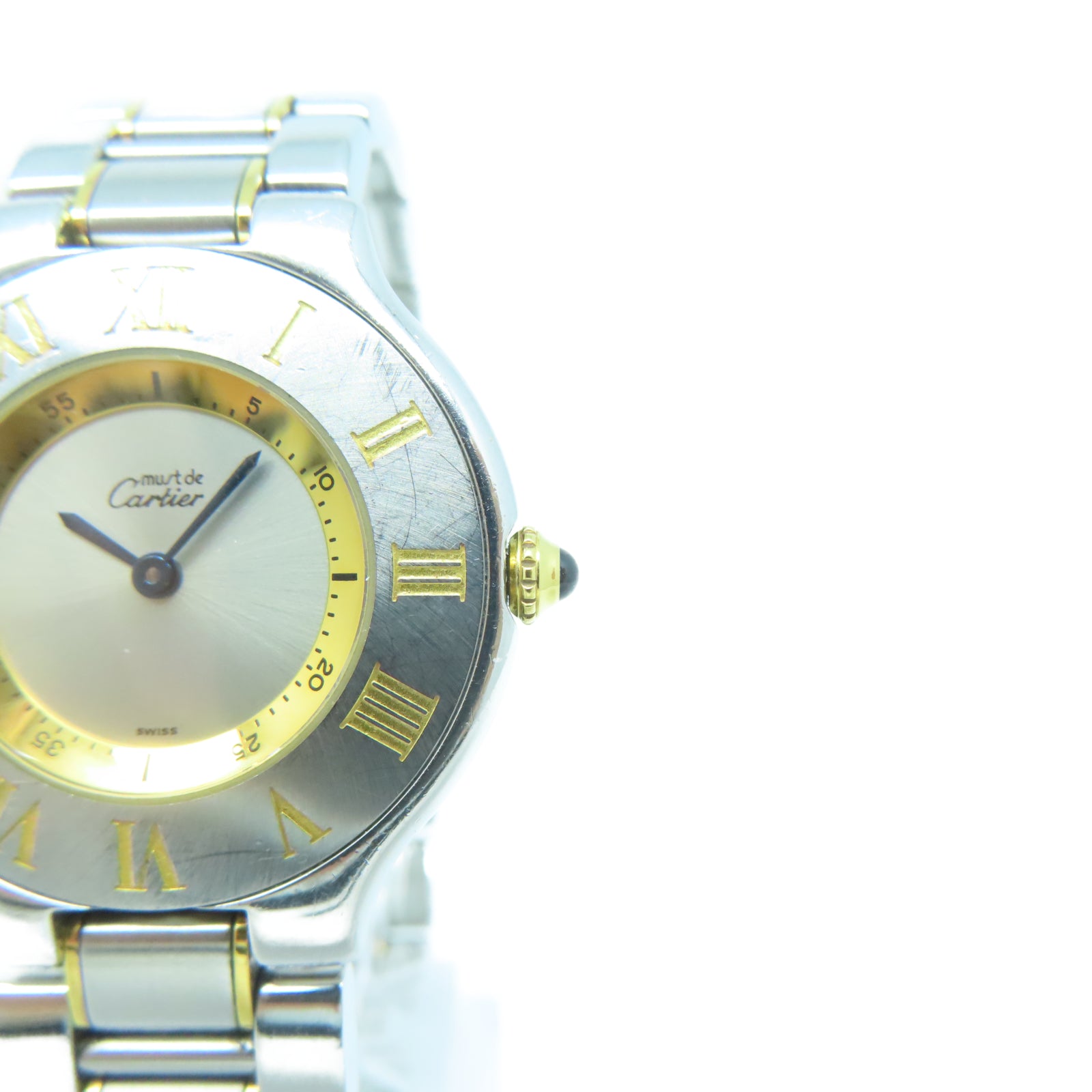 CARTIER 21 Must de Cartier不鏽鋼手錶自動機芯銀色
