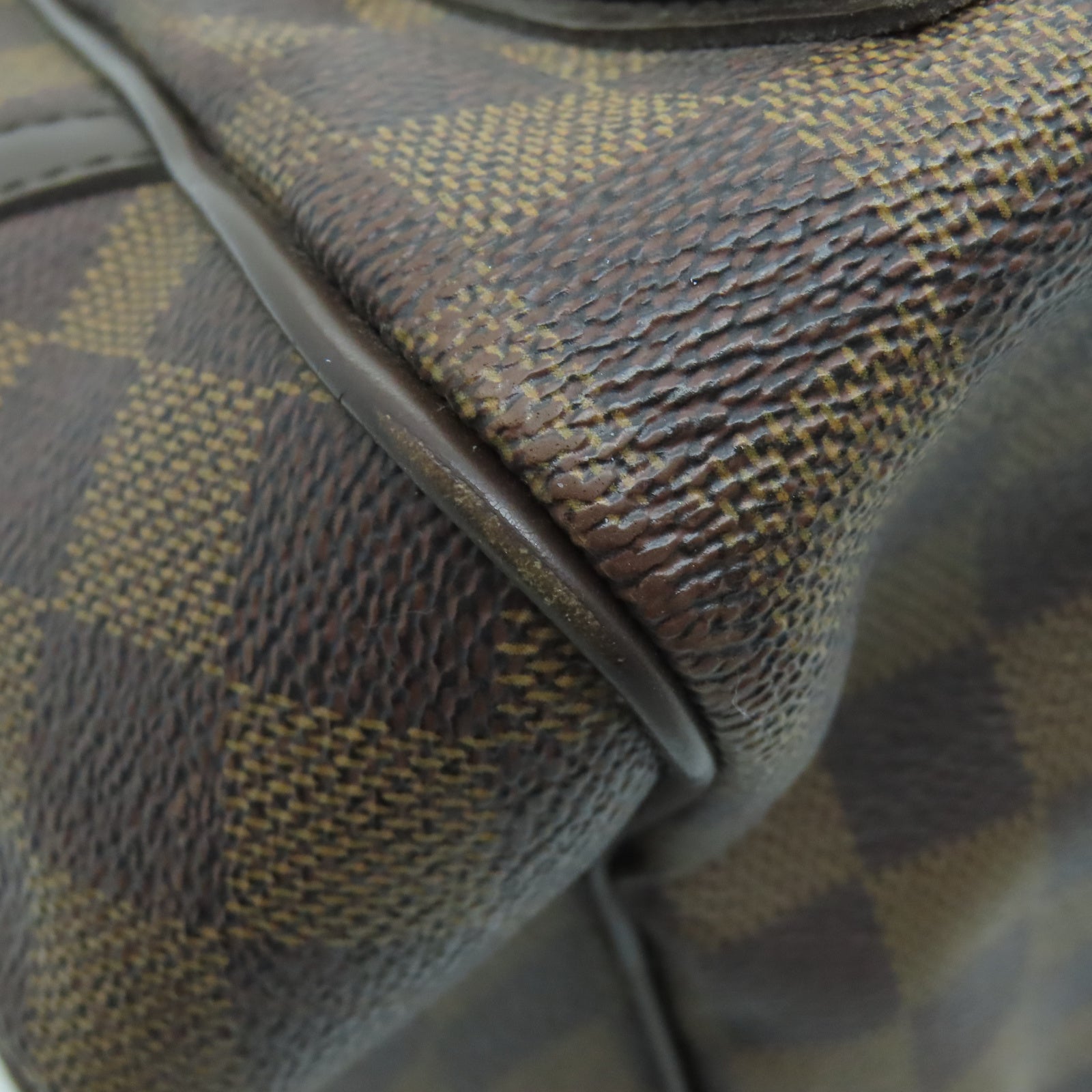 LOUIS VUITTON 【激减优惠】Damier Ebene Rivington GM金扣肩背袋棕色