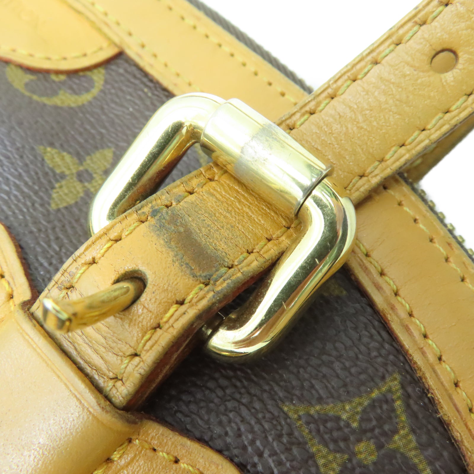 LOUIS VUITTON Monogram Tivoli GM金扣手挽袋棕色