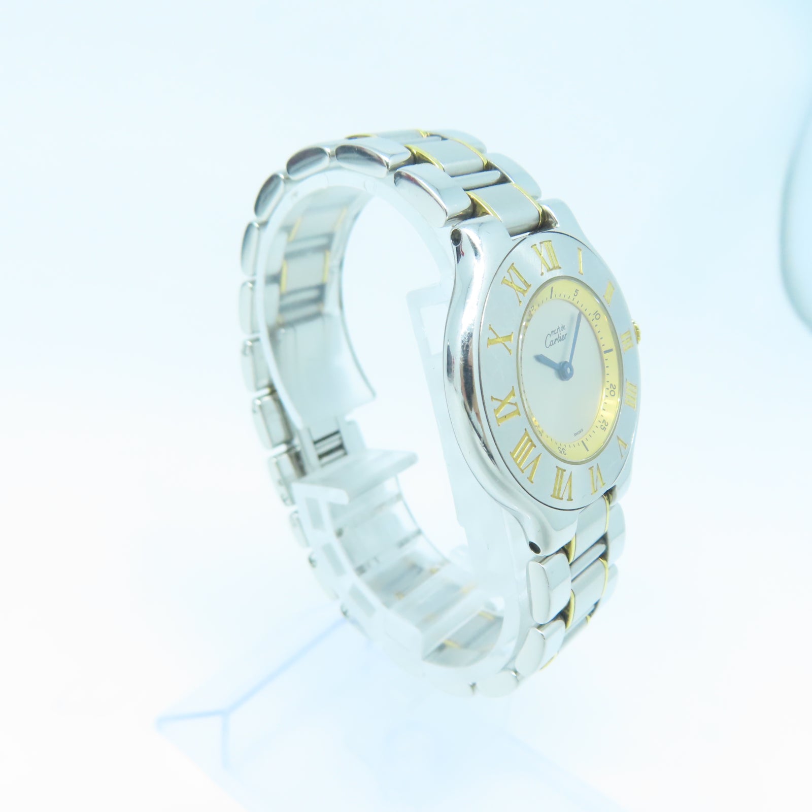 CARTIER 21 Must de Cartier不鏽鋼手錶自動機芯銀色