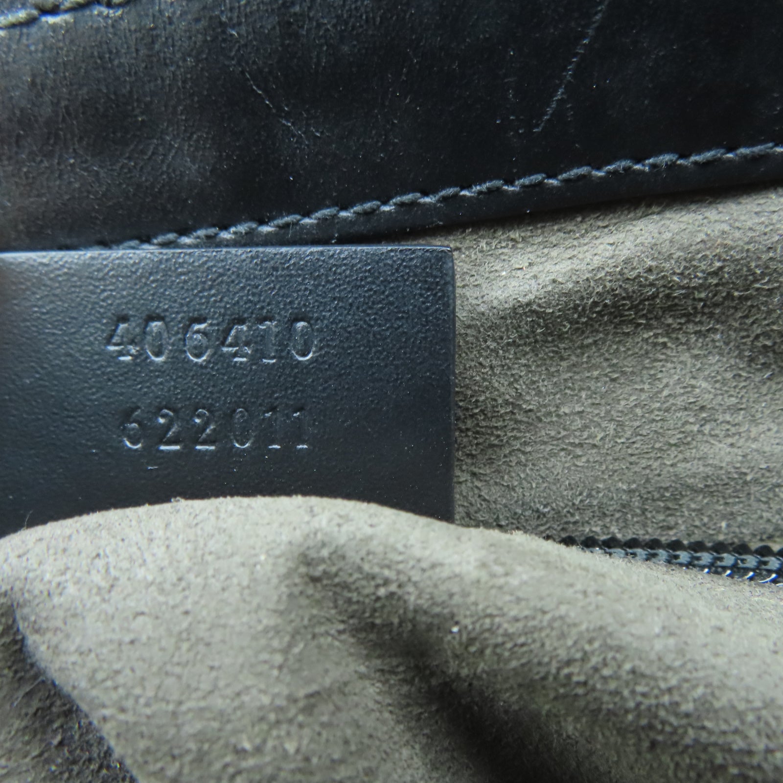 GUCCI 牛皮皮革Shoulder Bag銀扣肩背袋黑色