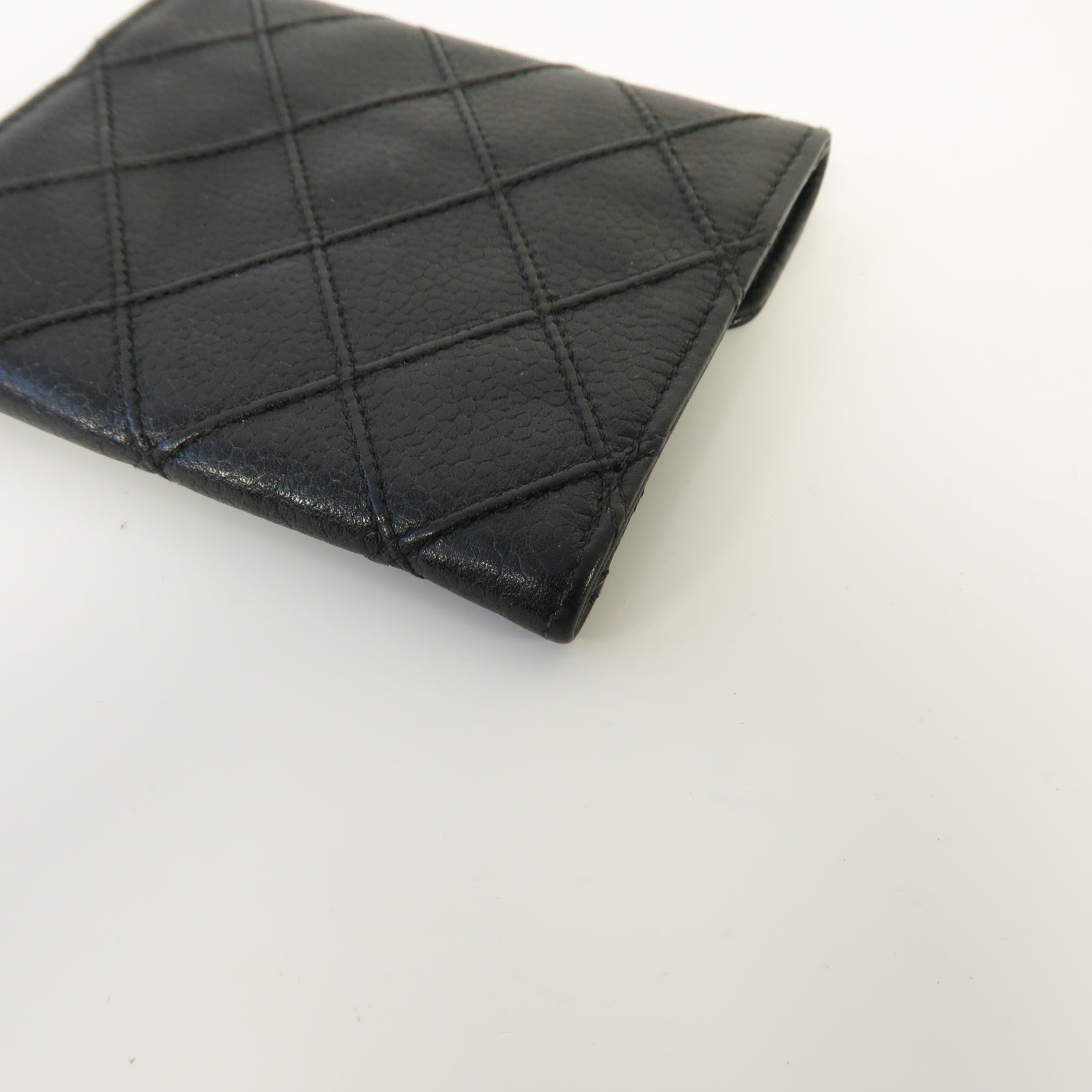 CHANEL 菱格Caviar皮革Coin Purse金扣零錢包黑色