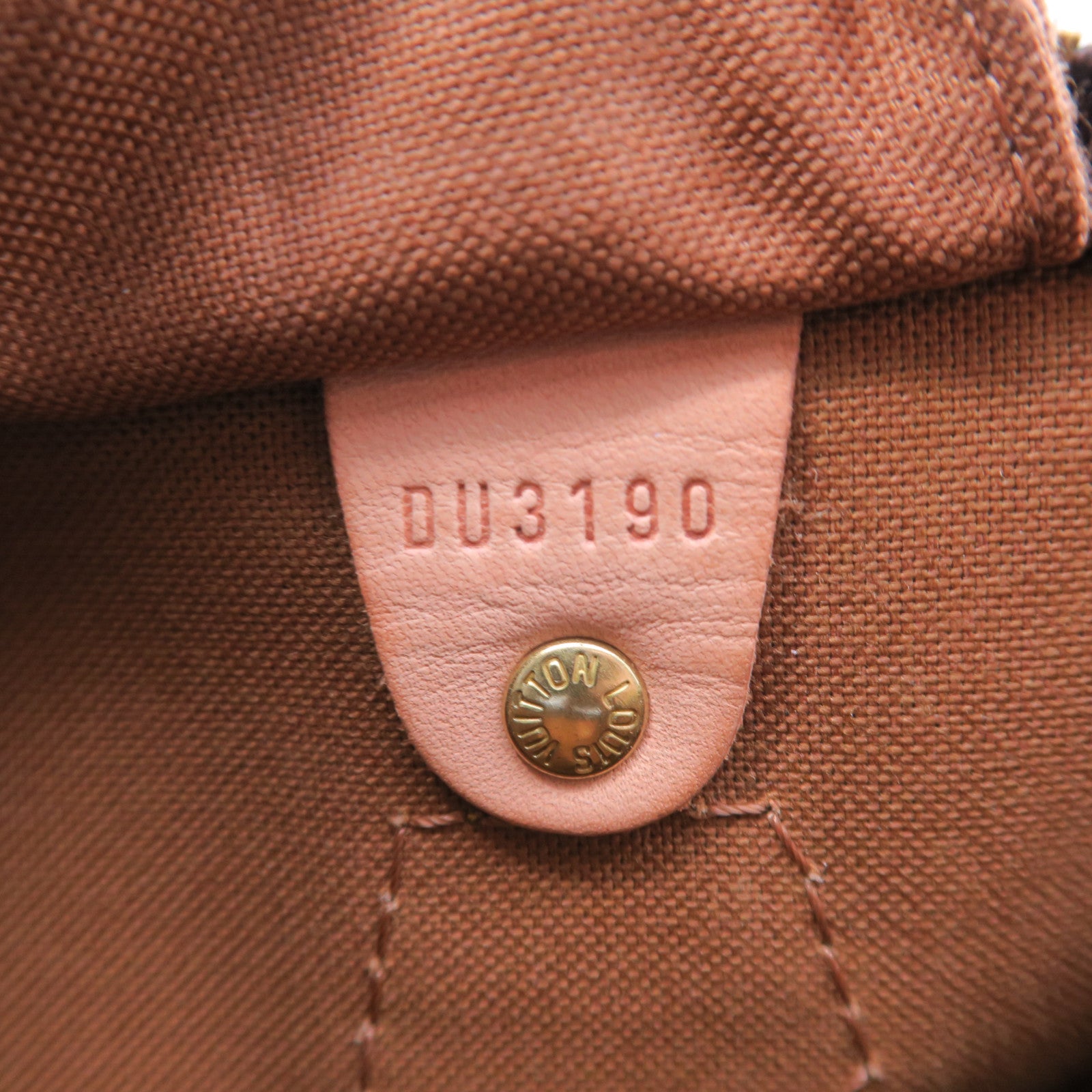 LOUIS VUITTON Monogram Speedy 35金扣手挽袋棕色
