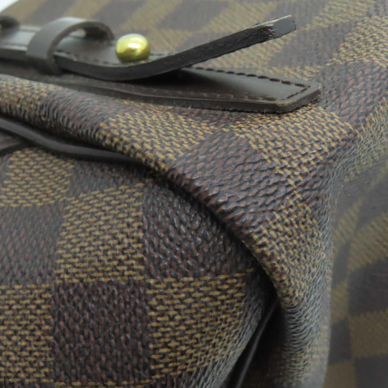LOUIS VUITTON 【激减优惠】Damier Ebene Rivington GM金扣肩背袋棕色