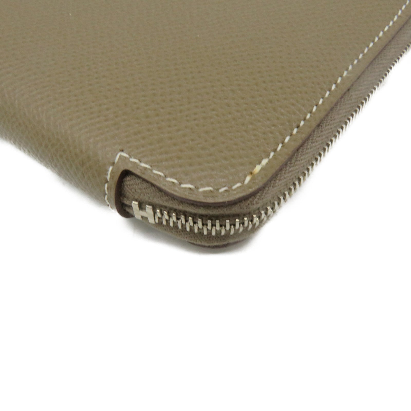 HERMES Epsom皮革Silk In Long Wallet拉鏈長錢包Etoupe啡色