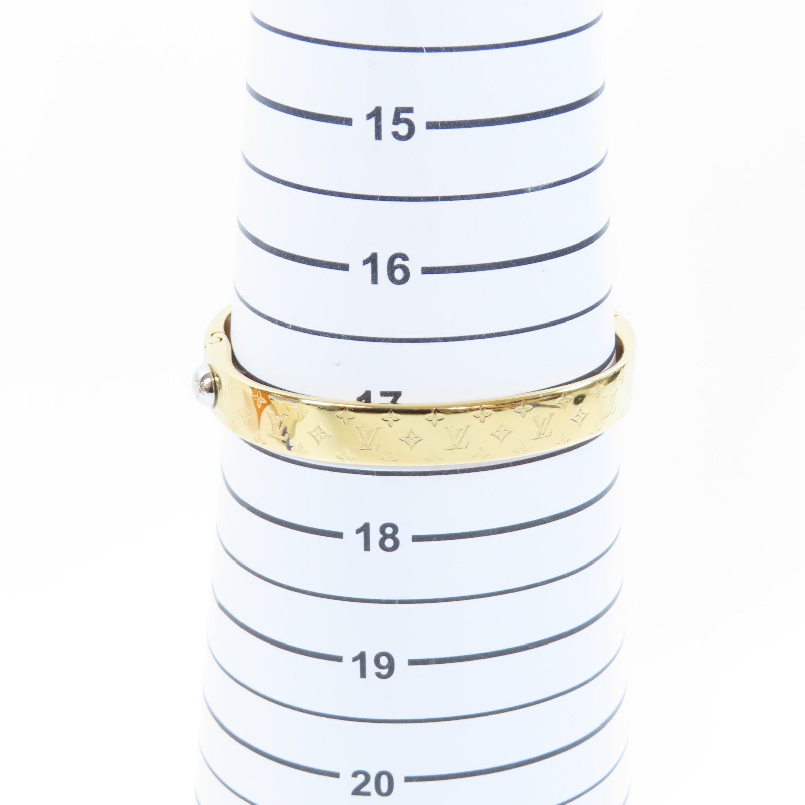 LOUIS VUITTON 金屬Nanogram Cuff Bracelet手鐲金色