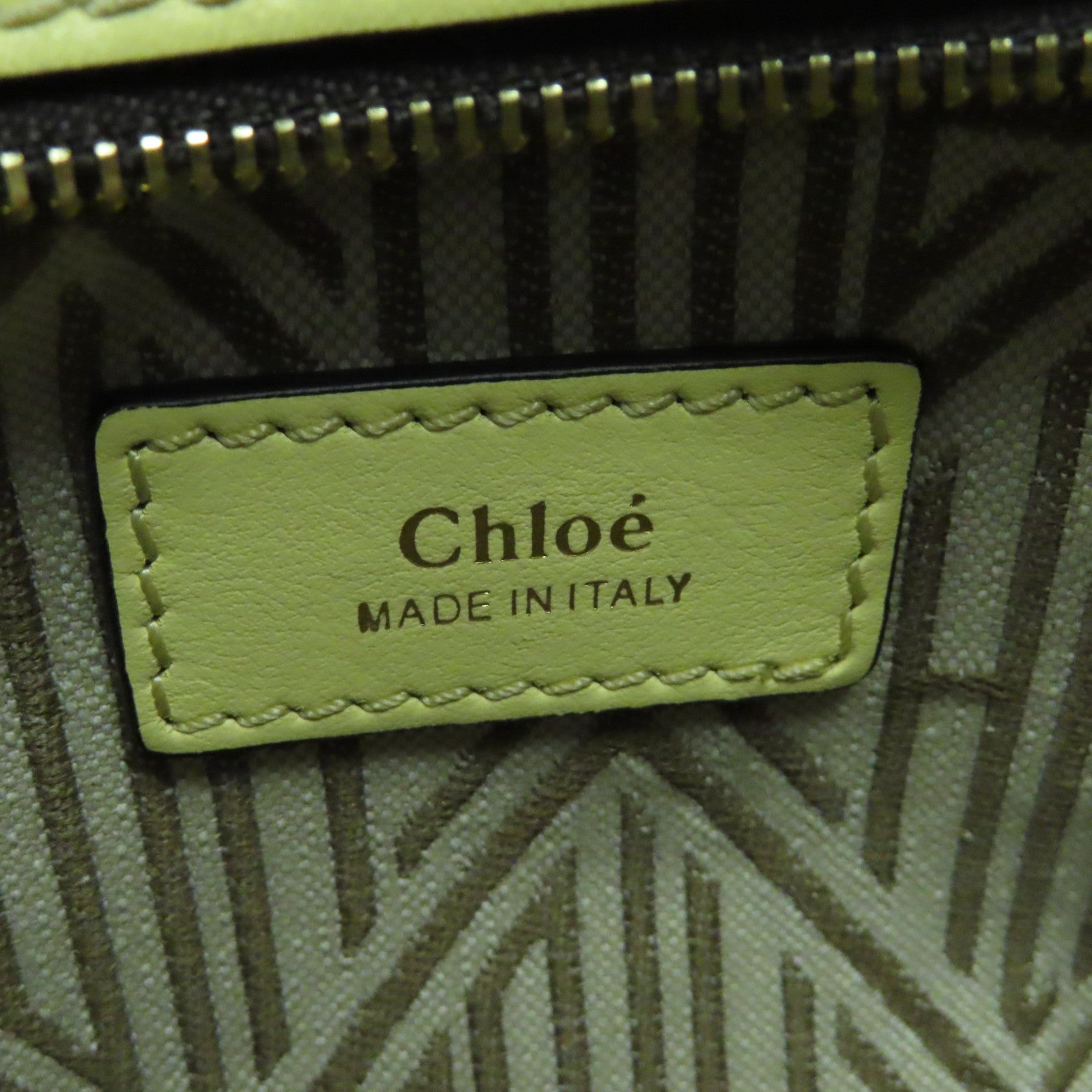 Chloe 牛皮皮革Daria金扣手挽肩背兩用袋黃色