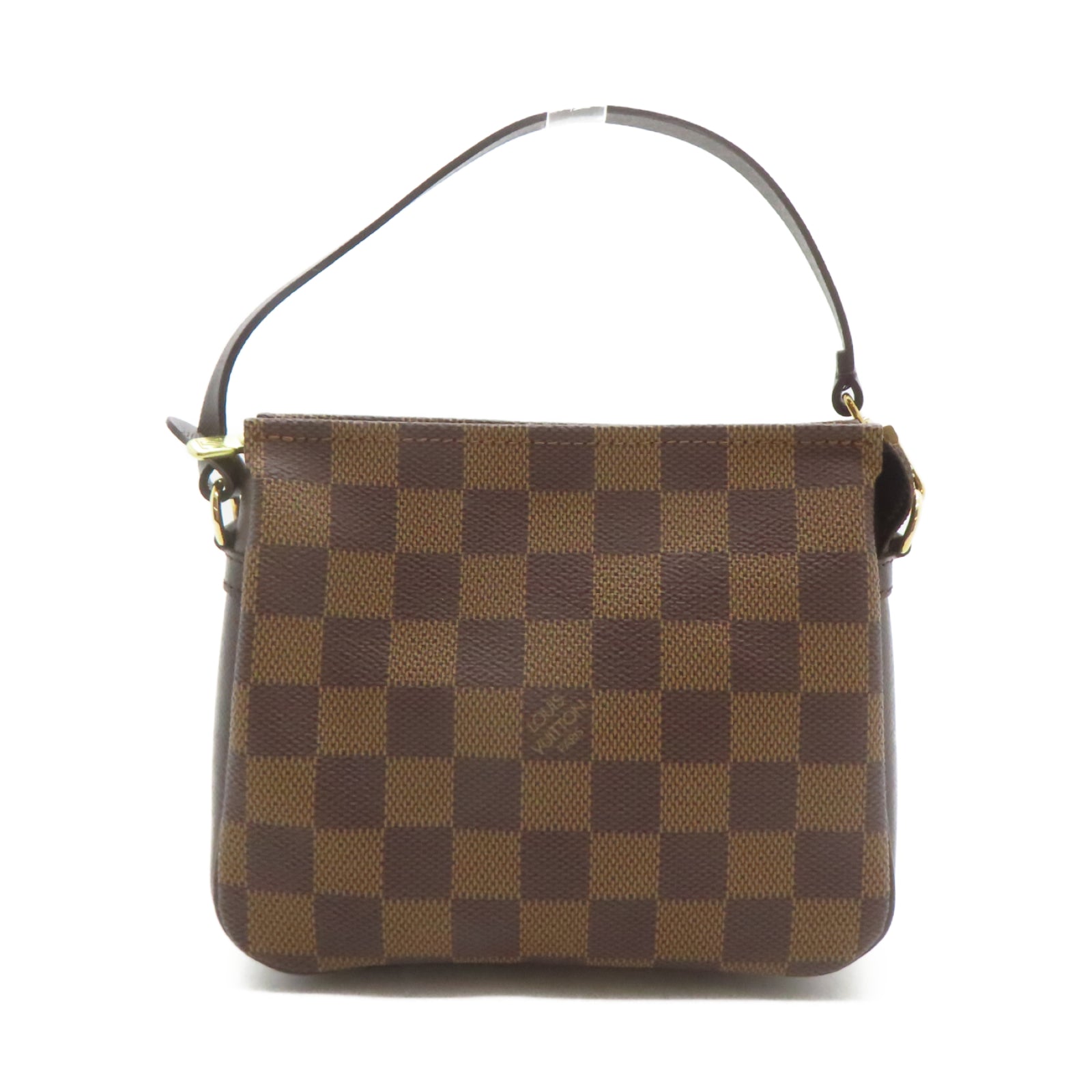 LOUIS VUITTON Damier Trousse Makeup Pouch金扣手挽袋啡色
