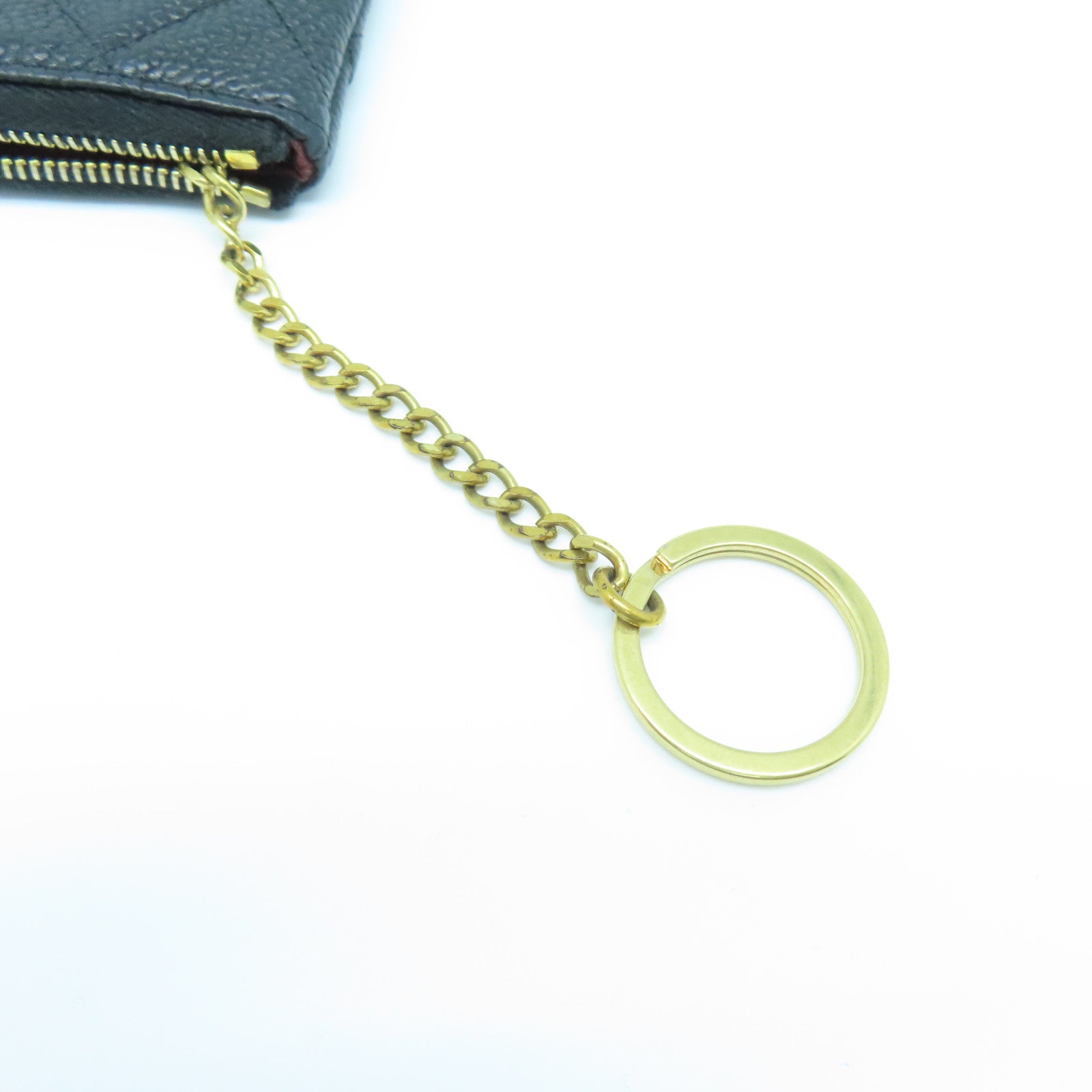 CHANEL Rhombus Caviar Leather Coin Case Gold Buckle Coin Purse Black