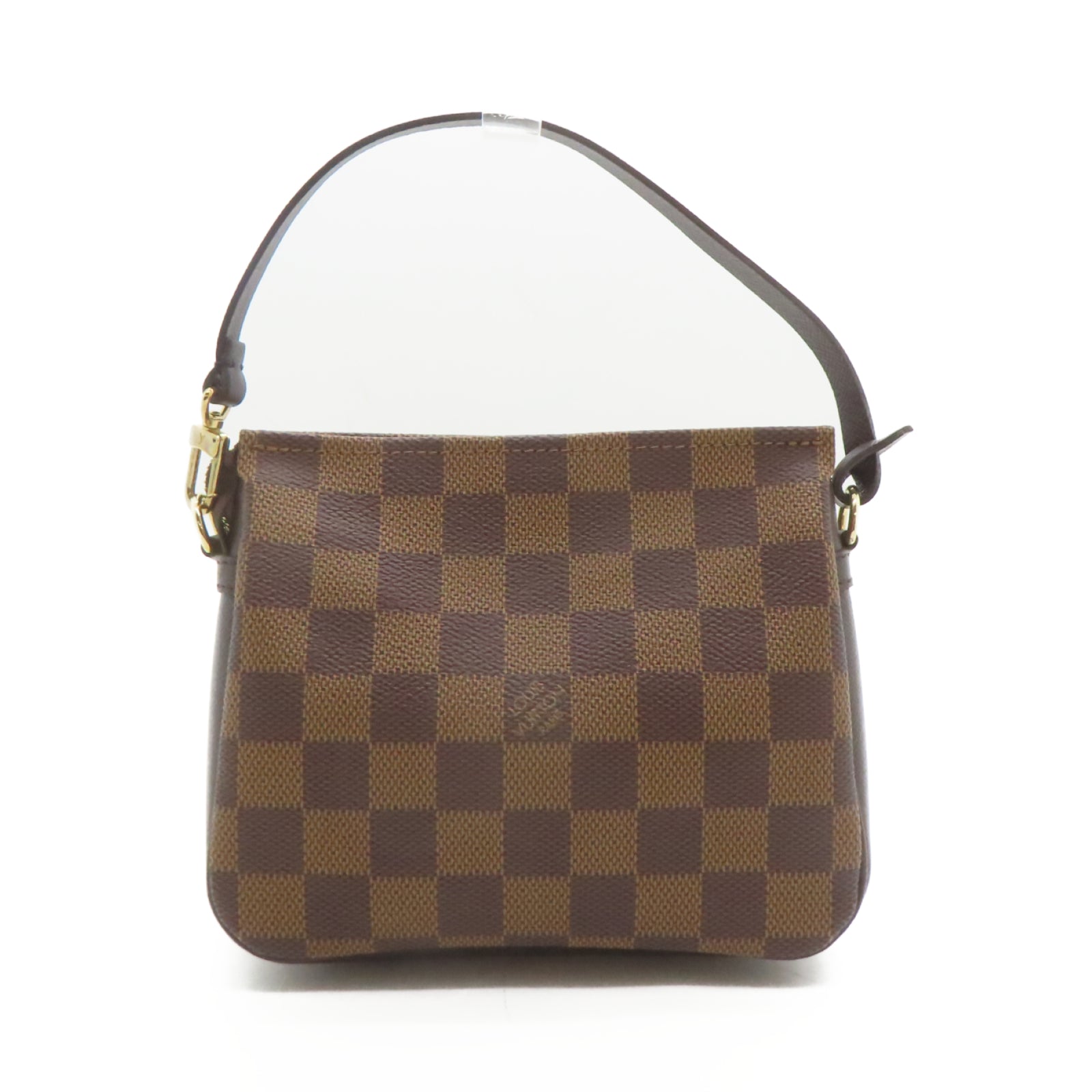 LOUIS VUITTON Damier Trousse Makeup Pouch金扣手挽袋啡色