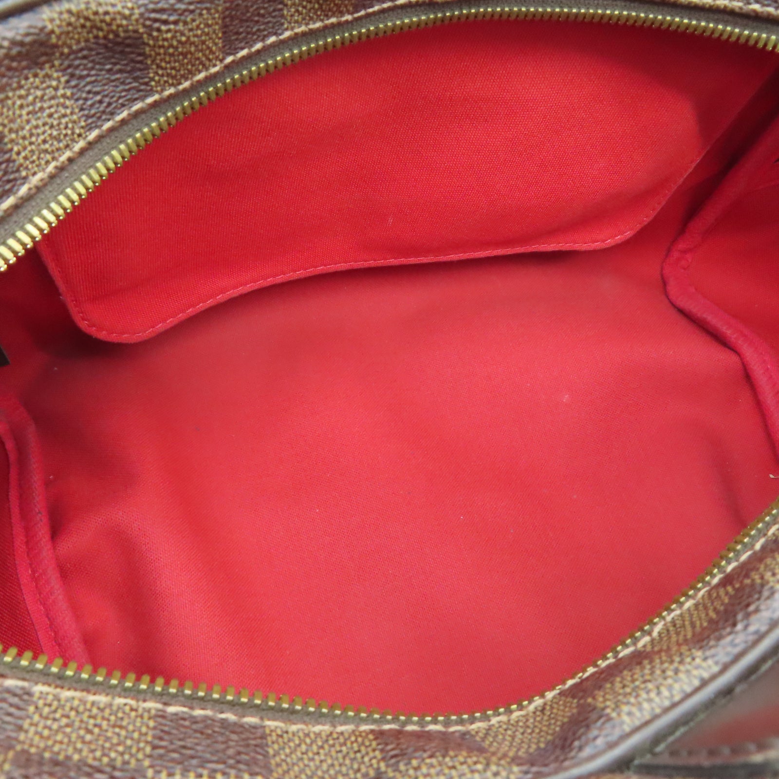 LOUIS VUITTON 【激减优惠】Damier Ebene Rivington GM金扣肩背袋棕色