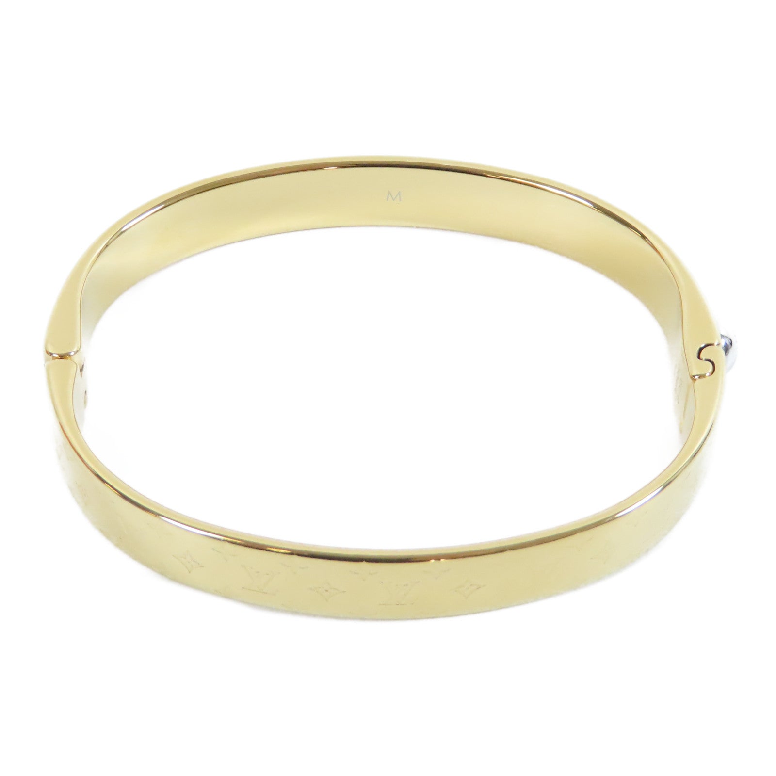 LOUIS VUITTON 金屬Nanogram Cuff Bracelet手鐲金色