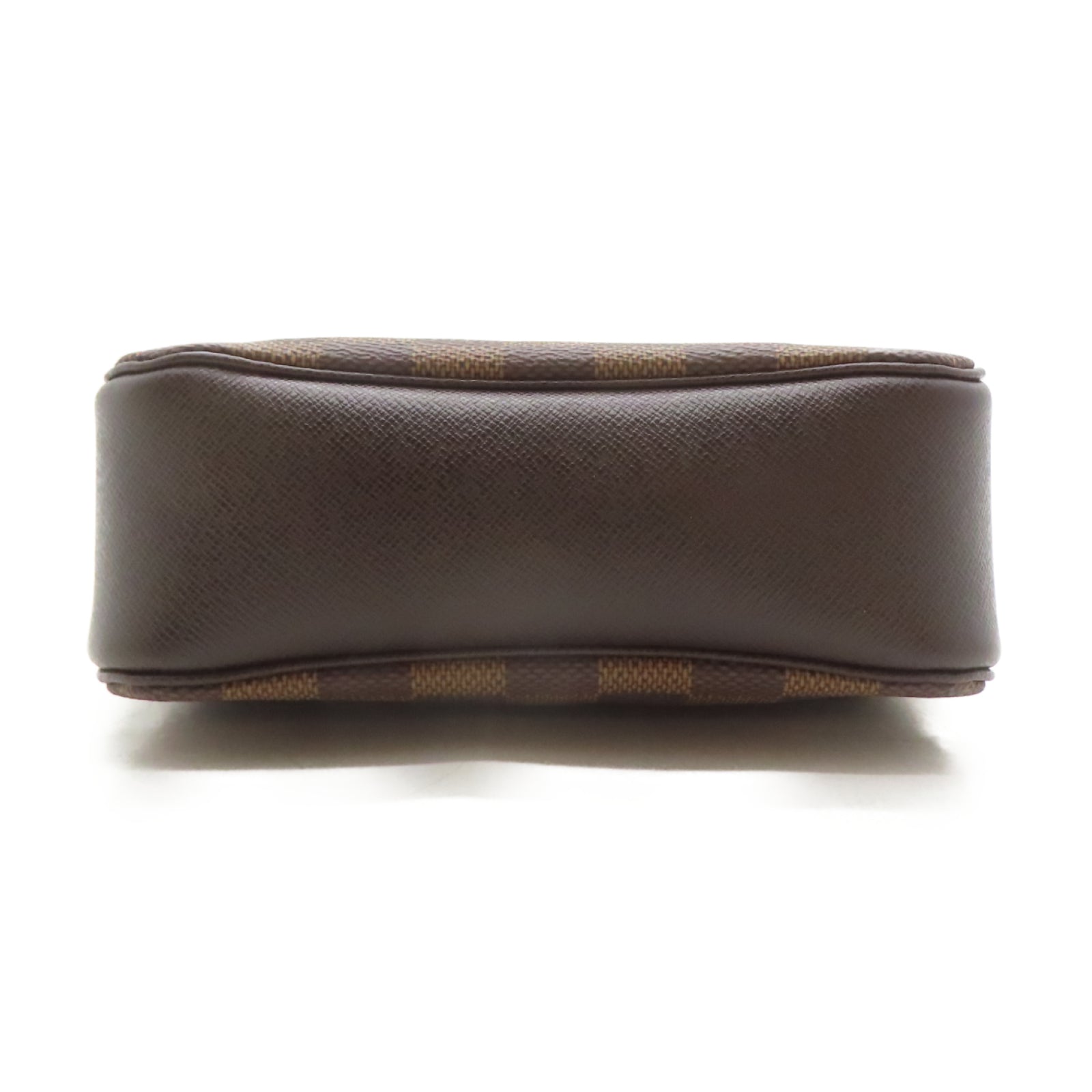 LOUIS VUITTON Damier Trousse Makeup Pouch金扣手挽袋啡色