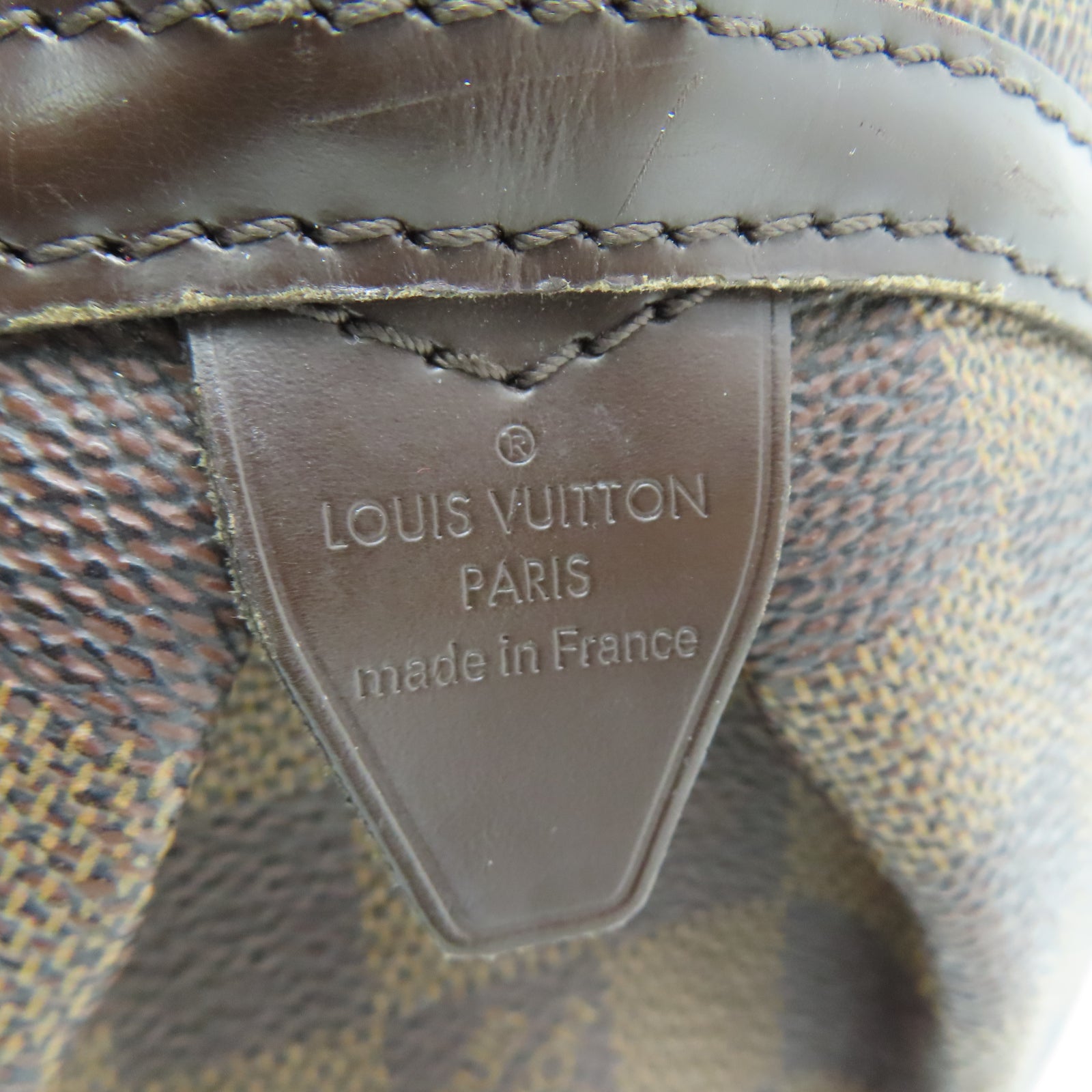 LOUIS VUITTON 【激减优惠】Damier Ebene Rivington GM金扣肩背袋棕色