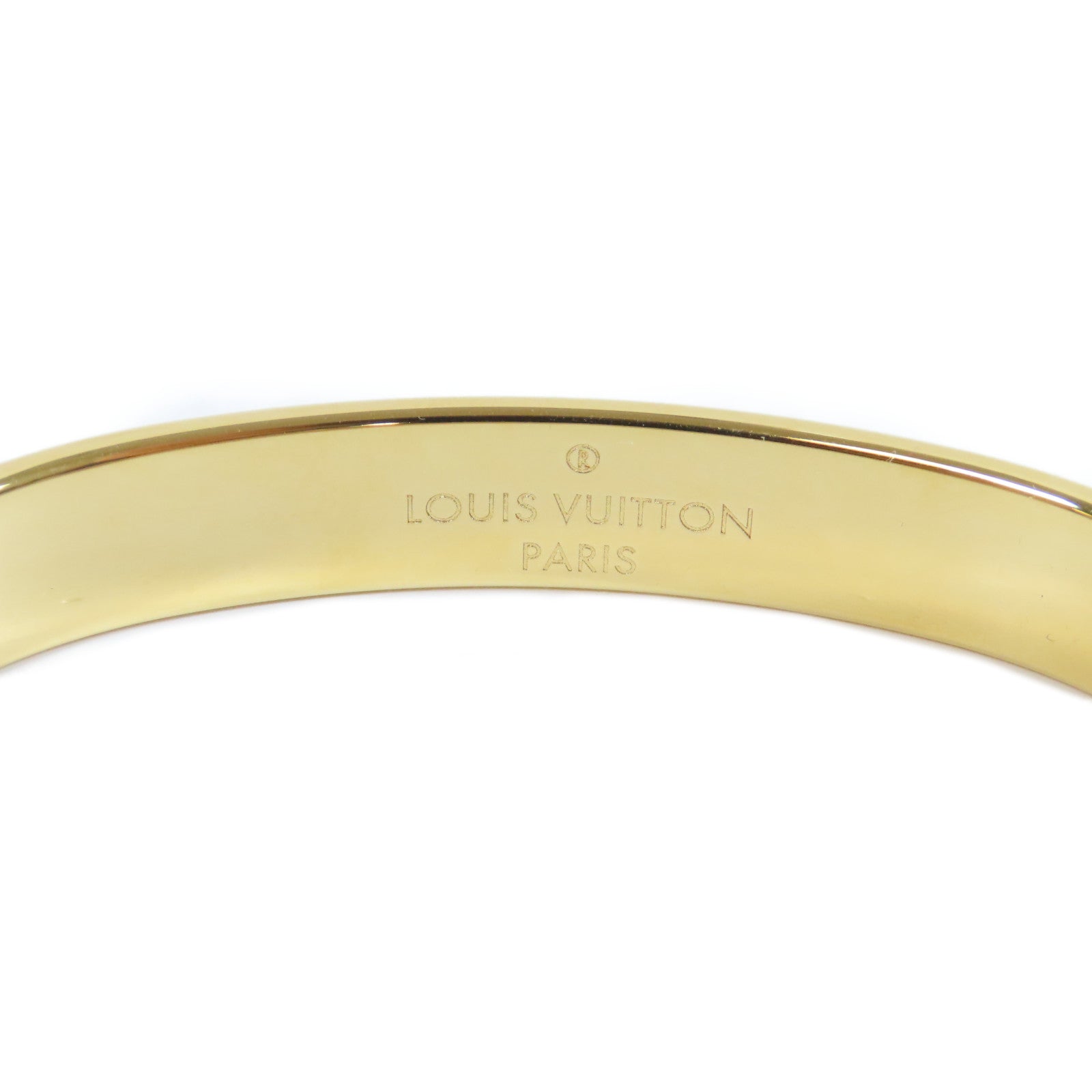 LOUIS VUITTON 金屬Nanogram Cuff Bracelet手鐲金色