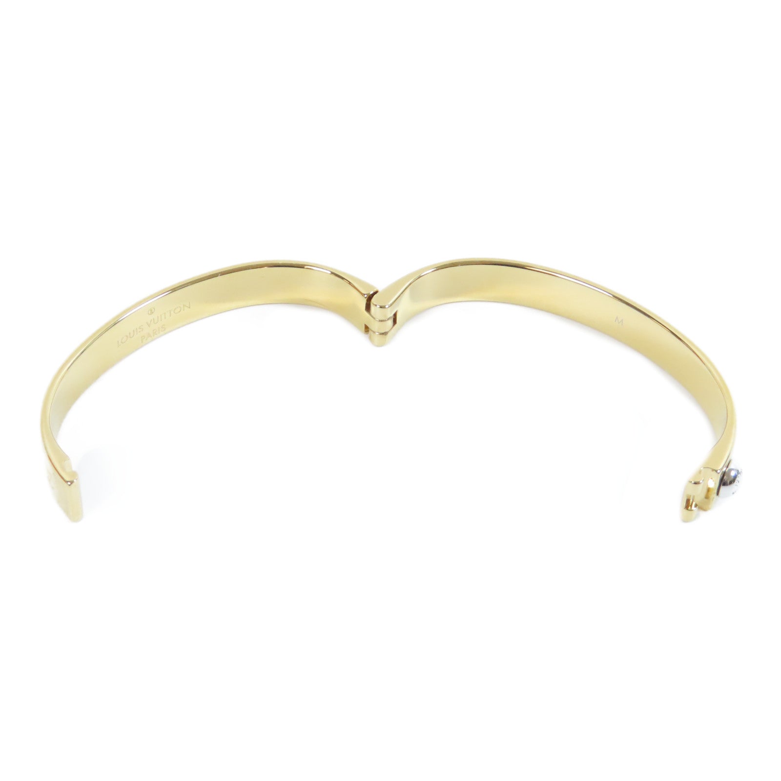 LOUIS VUITTON 金屬Nanogram Cuff Bracelet手鐲金色