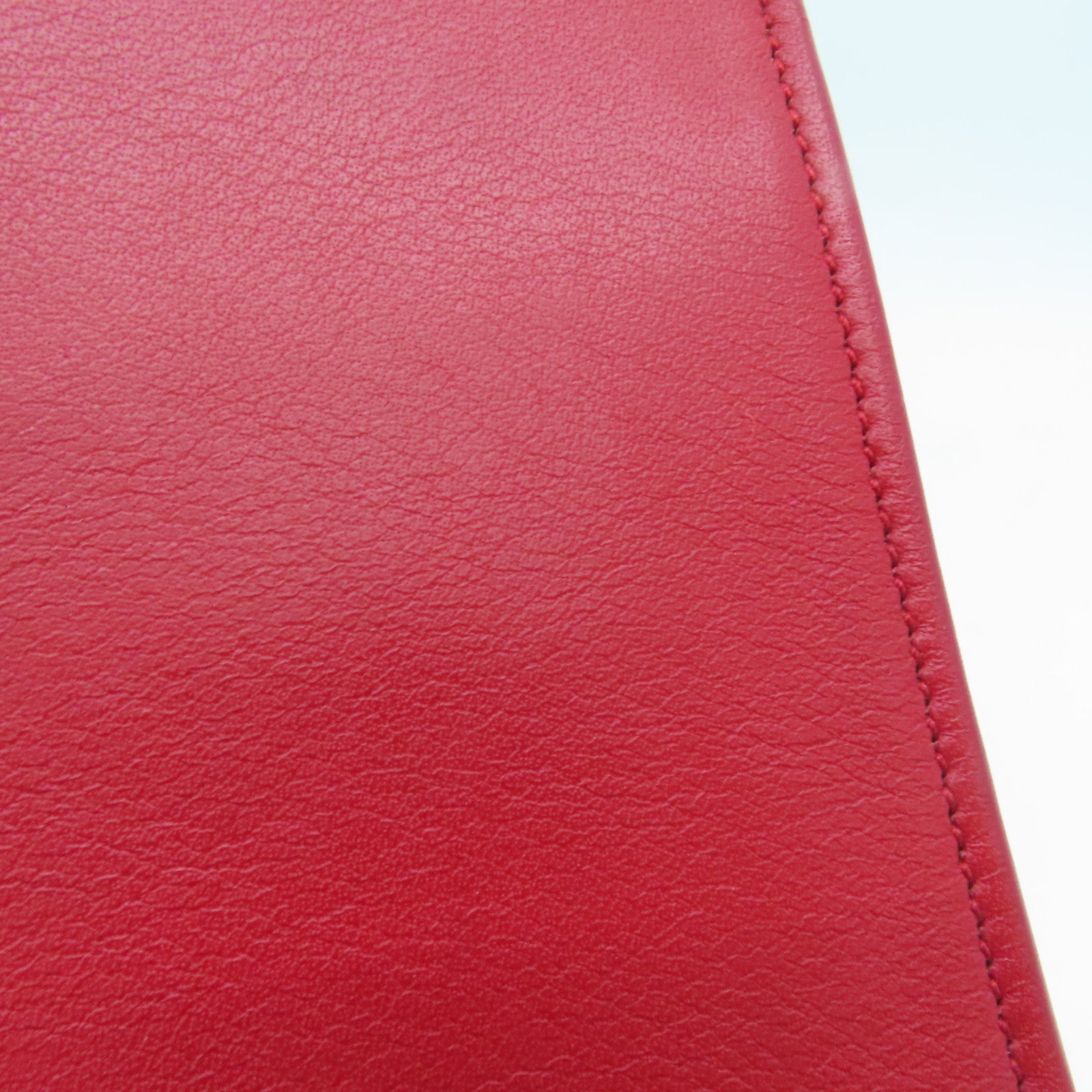 YVES SAINT LAURENT 牛皮皮革Clutch Bag金扣手拿包紅色
