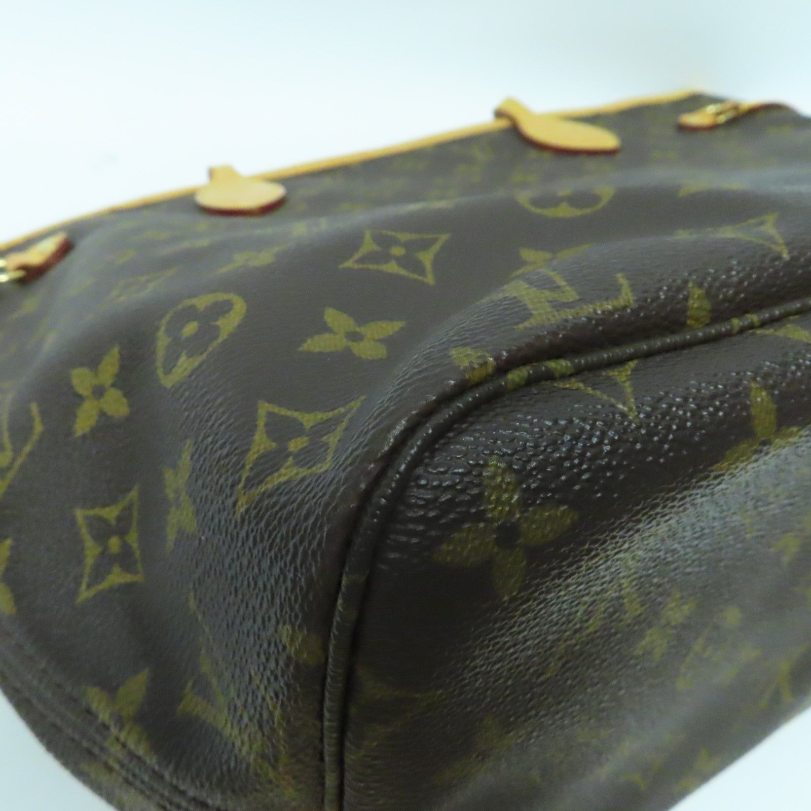 LOUIS VUITTON Monogram Neverfull MM金扣肩背袋啡色