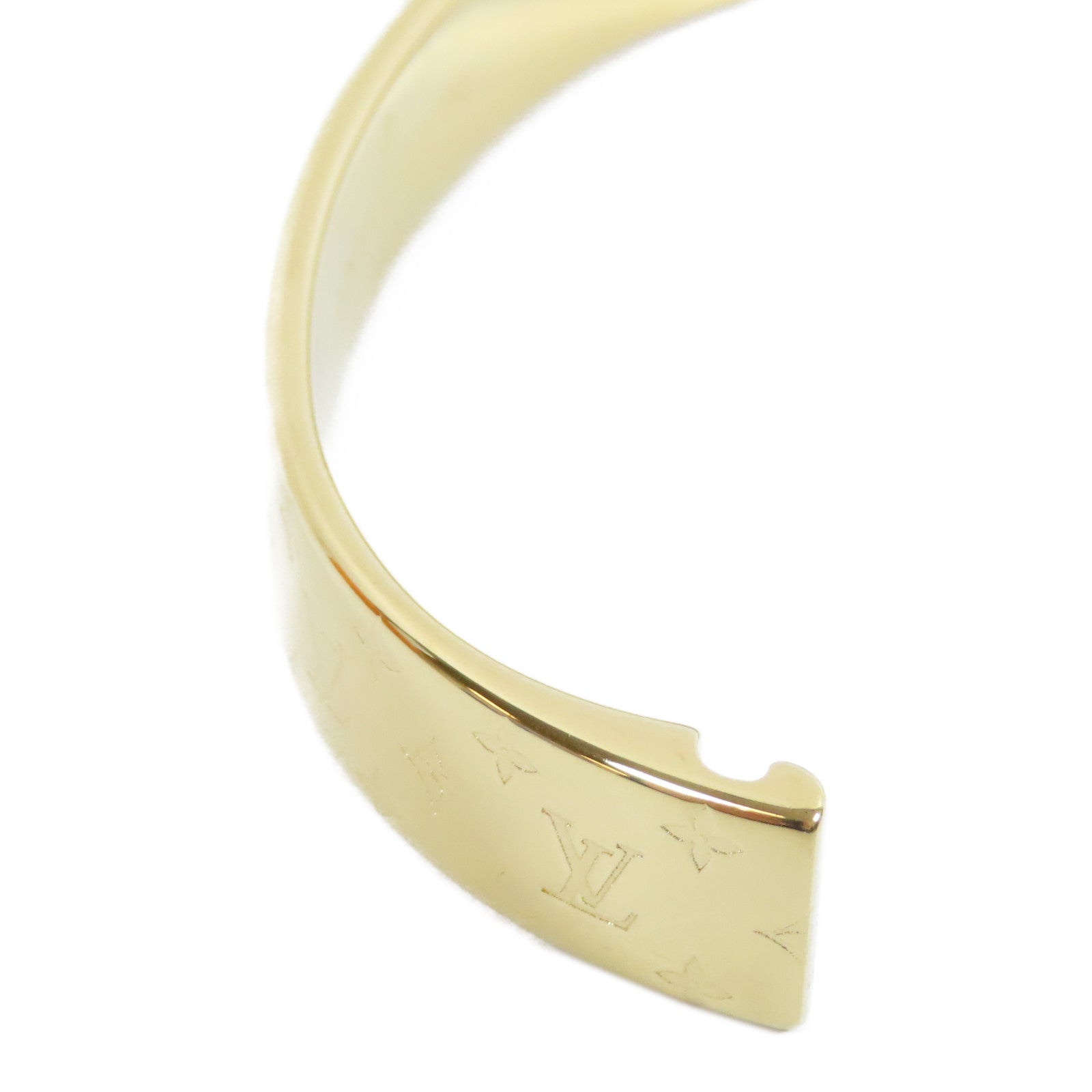 LOUIS VUITTON 金屬Nanogram Cuff Bracelet手鐲金色