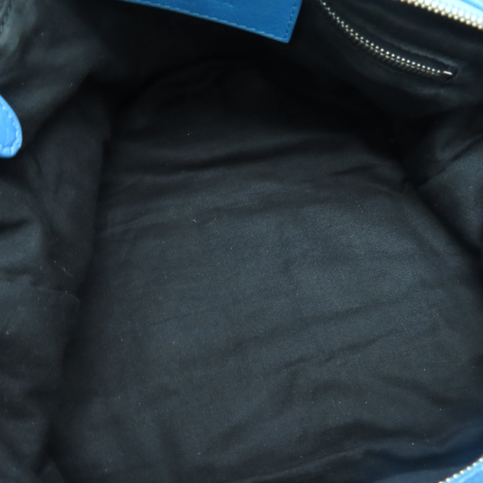BALENCIAGA 牛皮皮革Shoulder Bag银扣手挽肩背两用袋蓝色